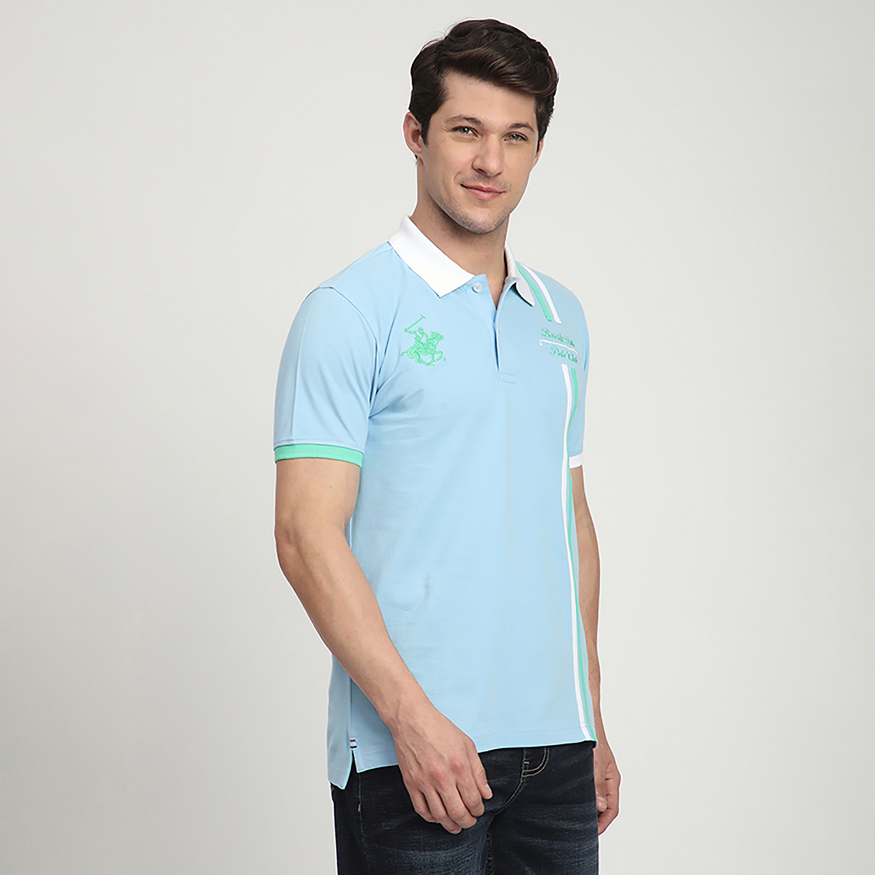 Beverly Hills Polo Club Striped Collared Short Sleeves Men's Polo T-Shirt-men-clothing-tshirtsandpolos-polos-image-3