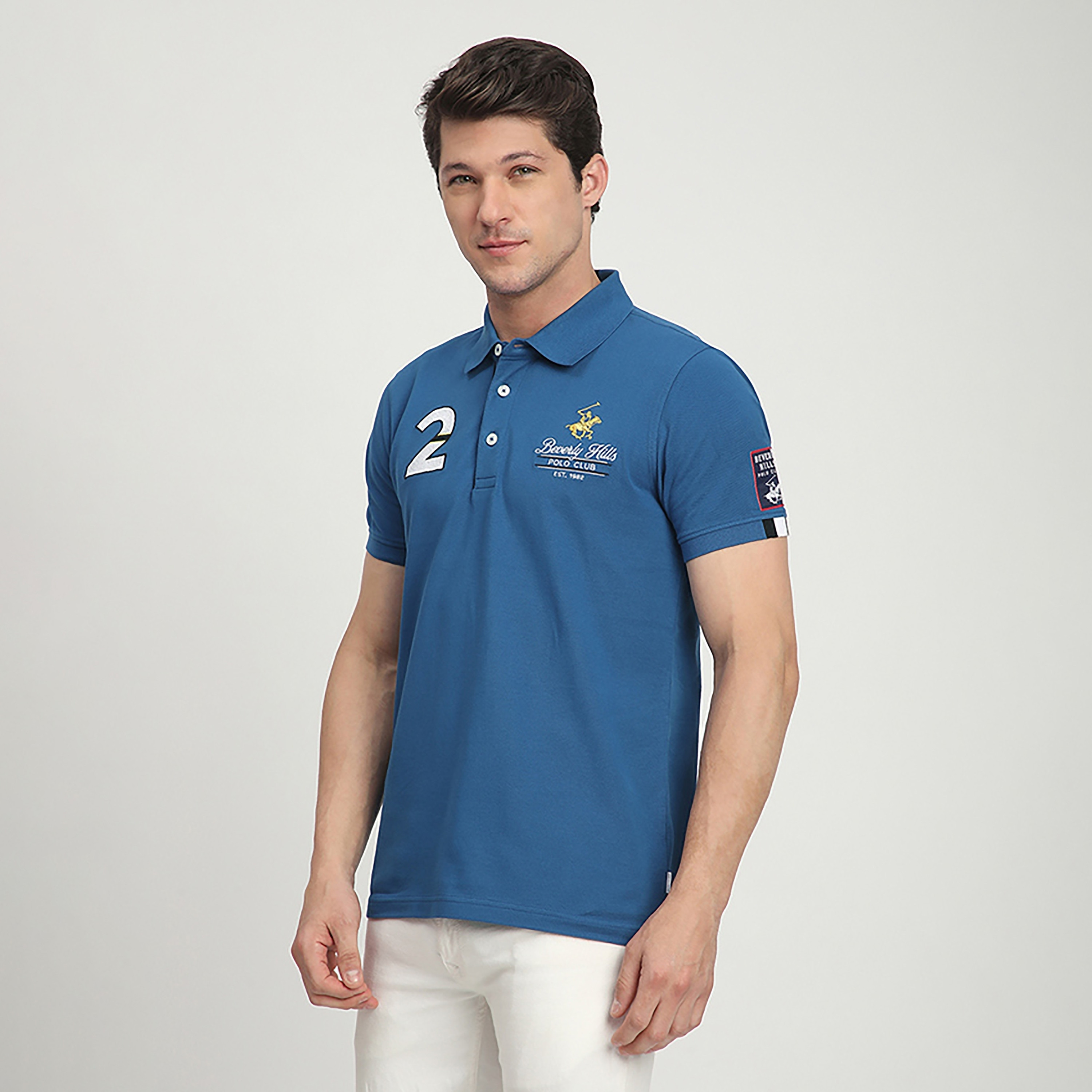 Beverly Hills Polo Club Embroidered Logo Collared Short Sleeves Men's Polo T-Shirt-men-clothing-tshirtsandpolos-polos-image-7