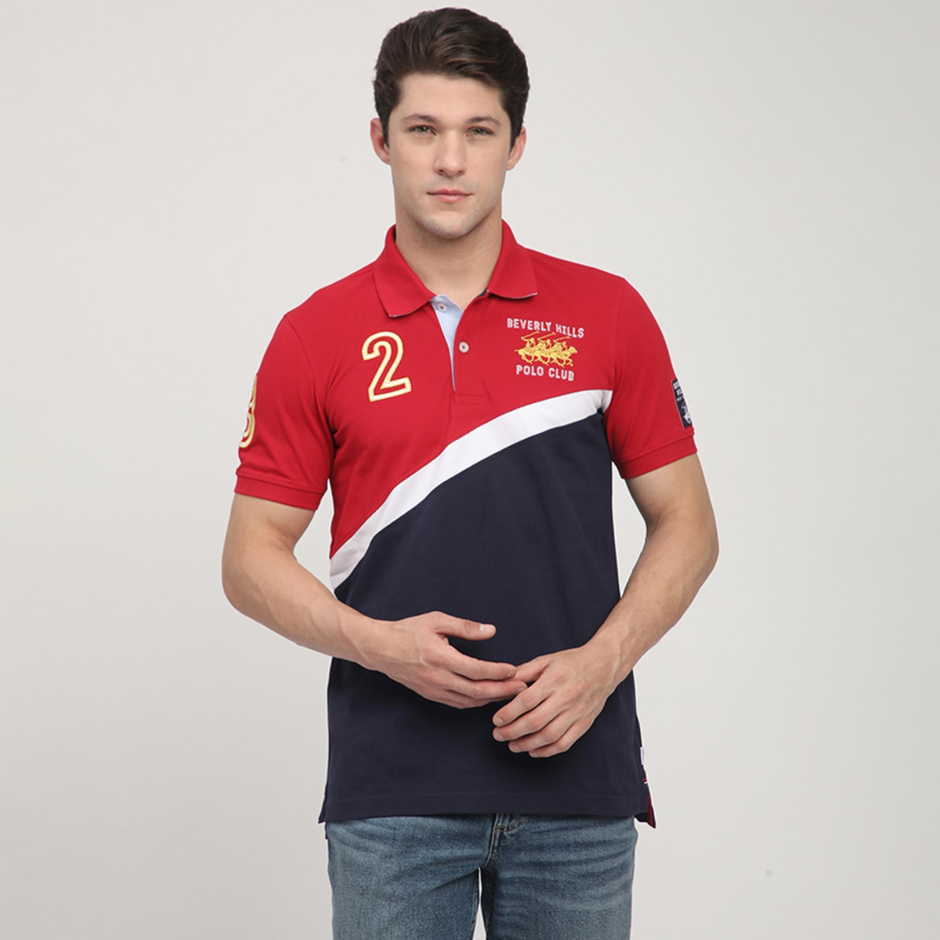 تي شيرت بولو رجالي بأكمام قصيرة وياقة بألوان متعددة من بيفرلي هيلز بولو كلوب-men-clothing-tshirtsandpolos-polos-image-6
