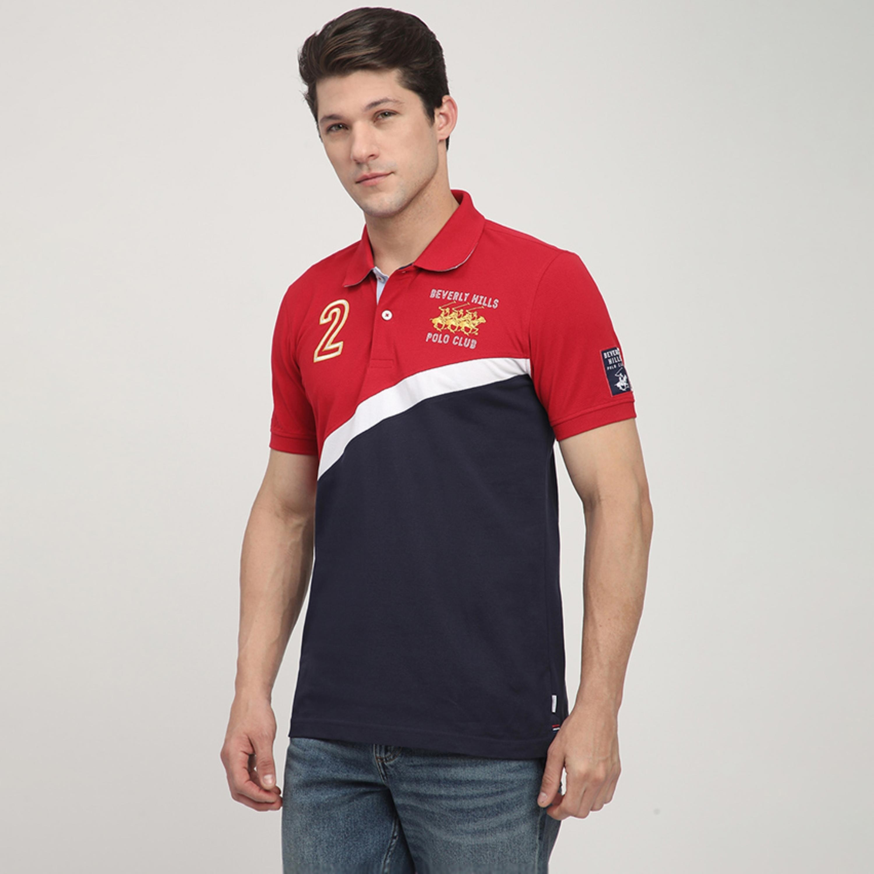 تي شيرت بولو رجالي بأكمام قصيرة وياقة بألوان متعددة من بيفرلي هيلز بولو كلوب-men-clothing-tshirtsandpolos-polos-image-7