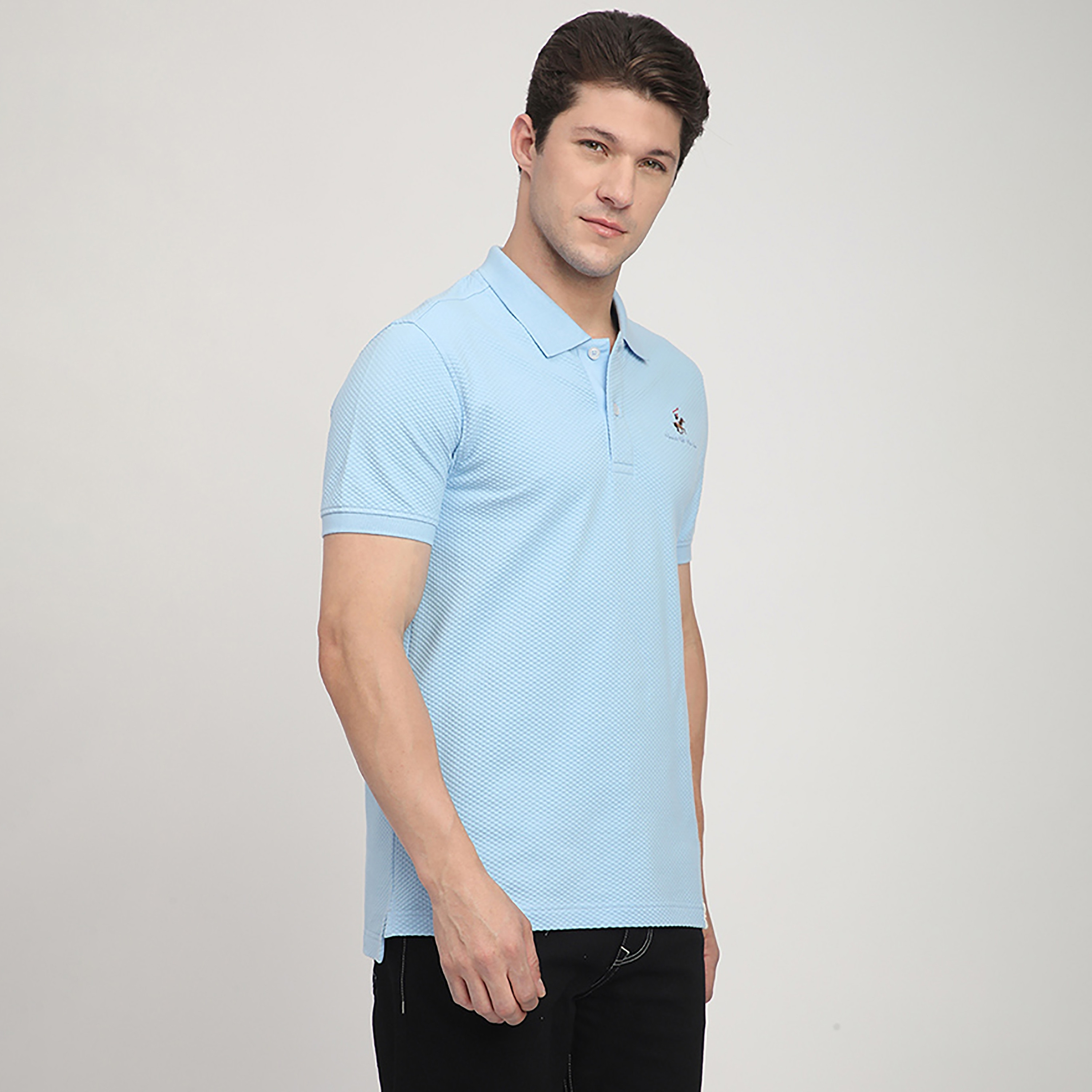 تي شيرت بولو رجالي بأكمام قصيرة وياقة منقوش من بيفرلي هيلز بولو كلوب-men-clothing-tshirtsandpolos-polos-image-7