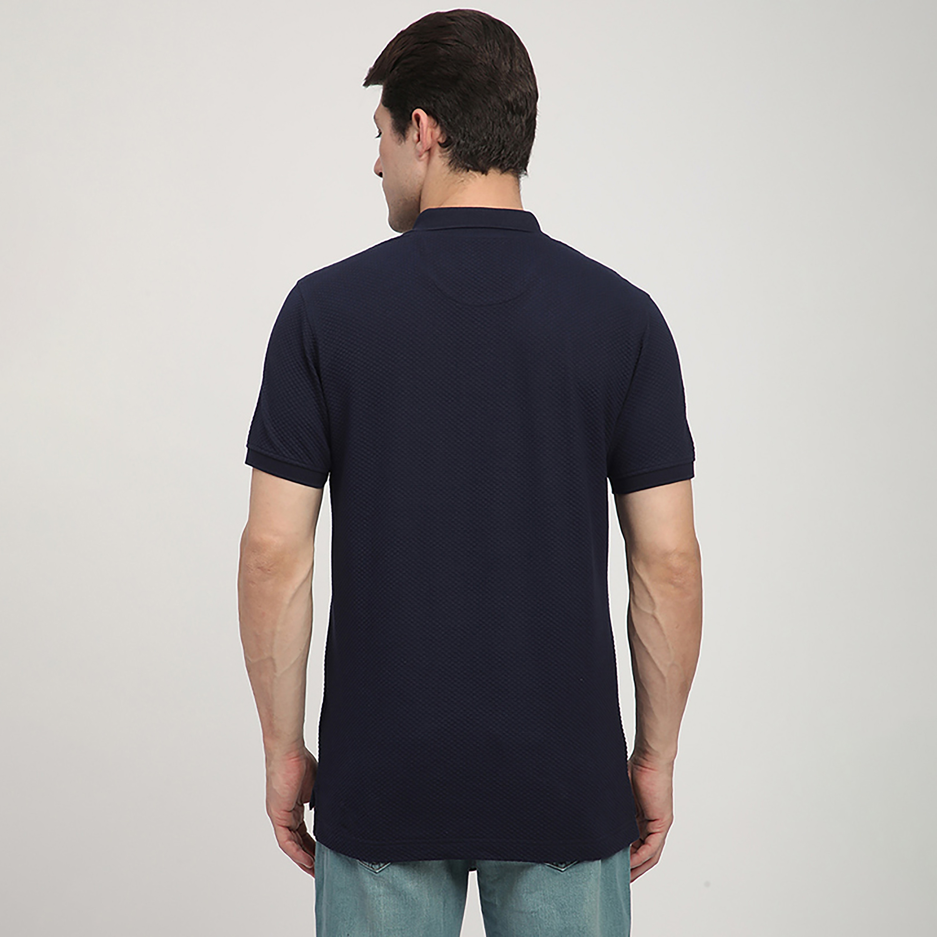Beverly Hills Polo Club Textured Collared Short Sleeves Men's Polo T-Shirt-men-clothing-tshirtsandpolos-polos-image-4