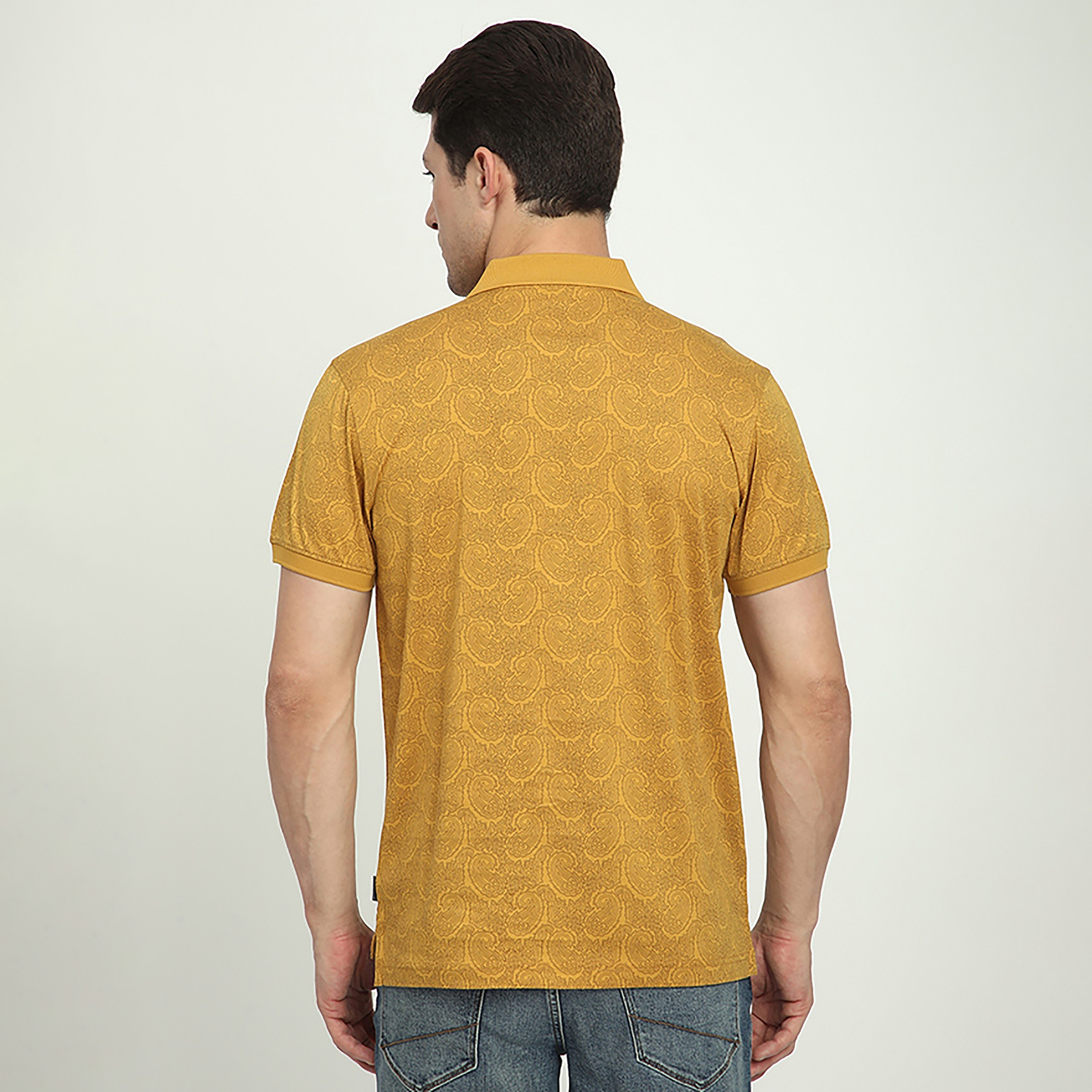 تي شيرت بولو رجالي بأكمام قصيرة وياقة مزينة بنقشة بيزلي من بيفرلي هيلز بولو كلوب-men-clothing-tshirtsandpolos-polos-image-4