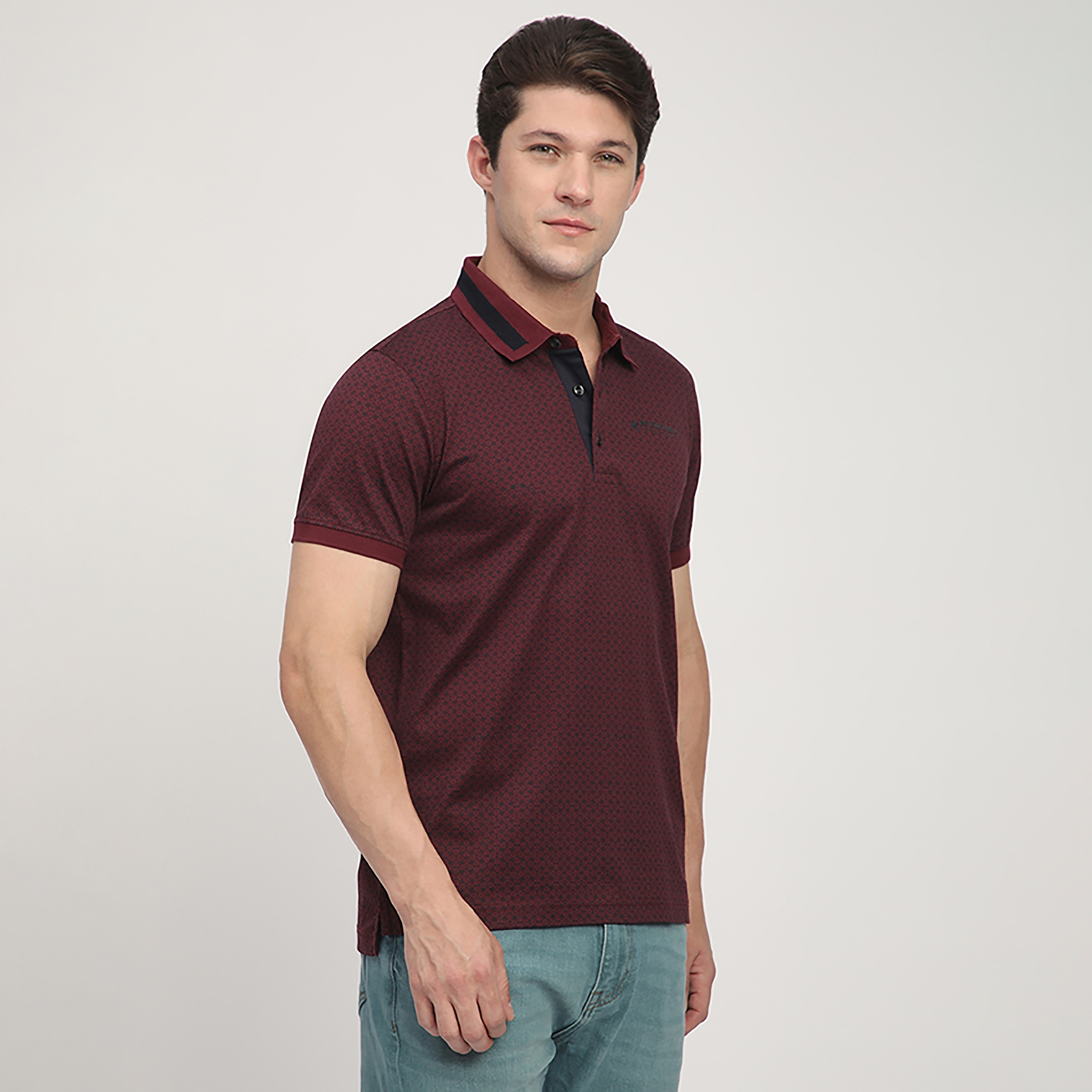تي شيرت بولو رجالي بأكمام قصيرة وياقة مطبوعة من بيفرلي هيلز بولو كلوب-men-clothing-tshirtsandpolos-polos-image-3