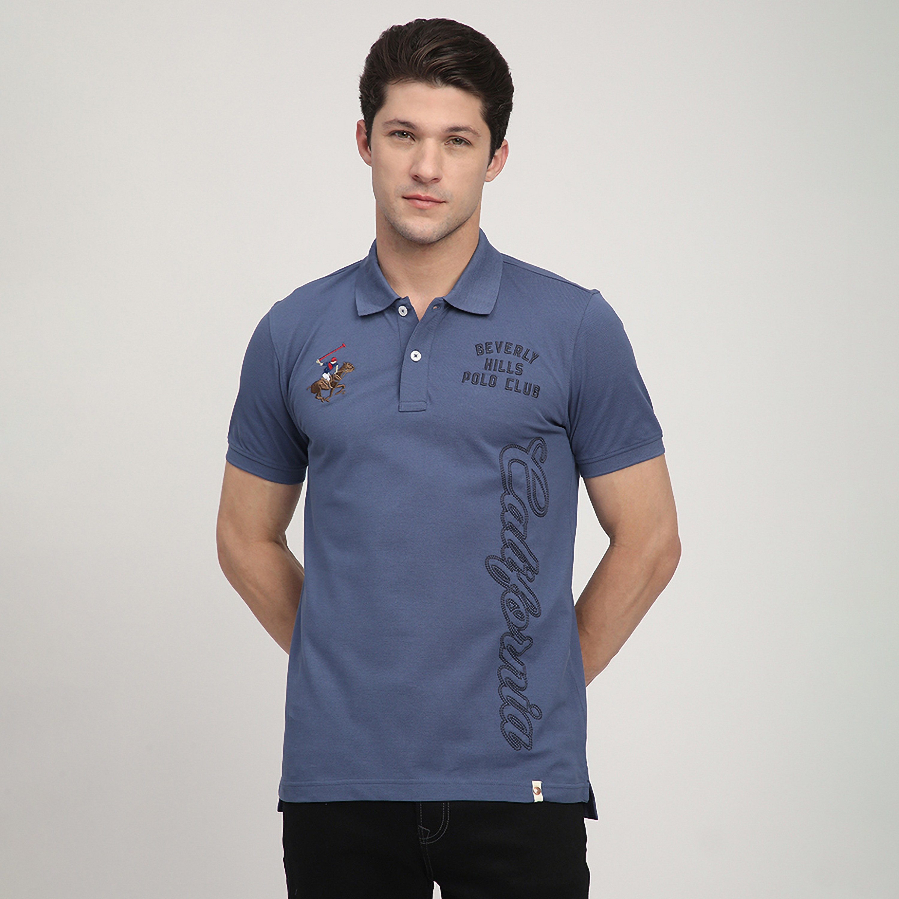 Beverly Hills Polo Club Embroidered Collared Short Sleeves Men's Polo T-Shirt-men-clothing-tshirtsandpolos-polos-image-1