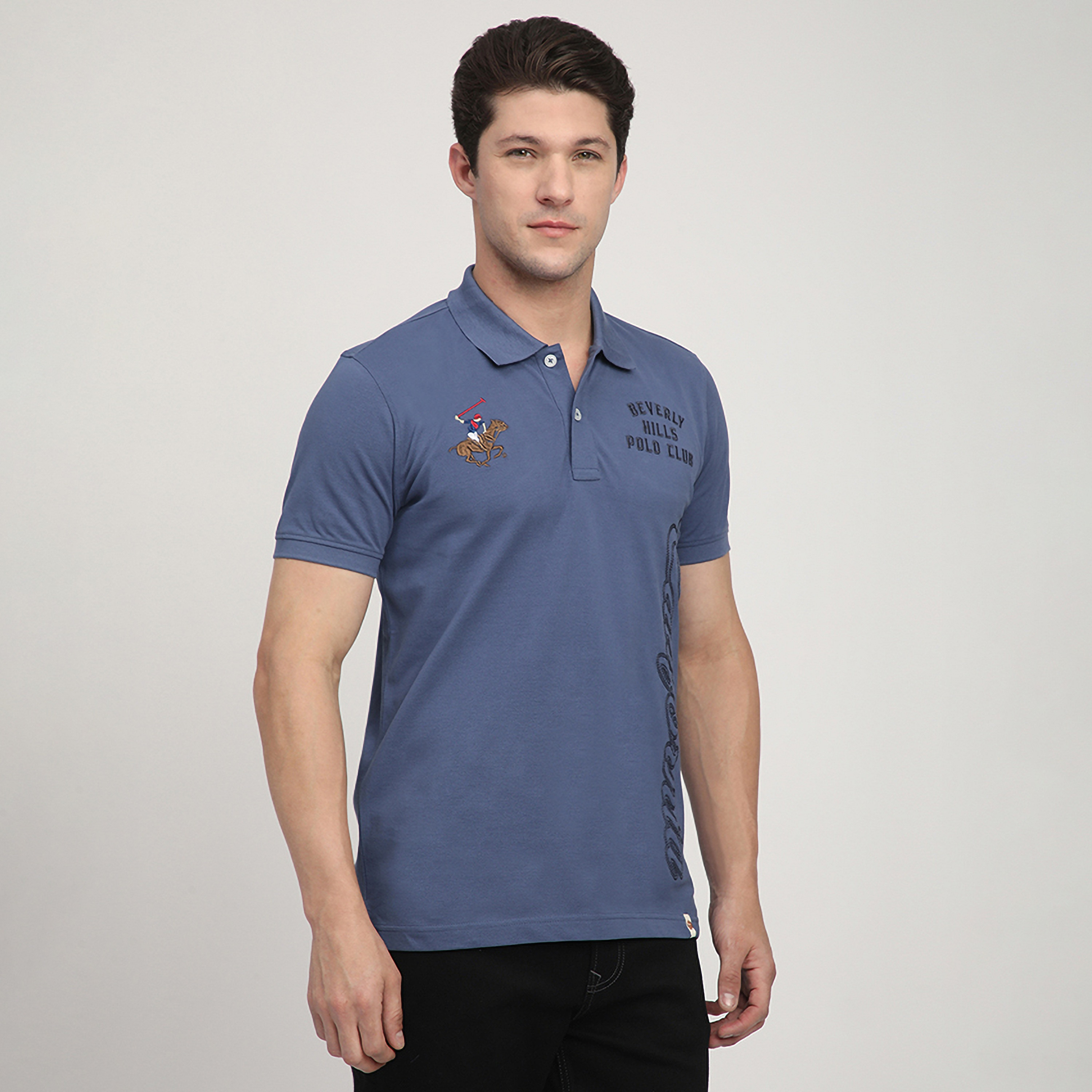تي شيرت بولو رجالي بأكمام قصيرة وياقة مطرزة من بيفرلي هيلز بولو كلوب-men-clothing-tshirtsandpolos-polos-image-3