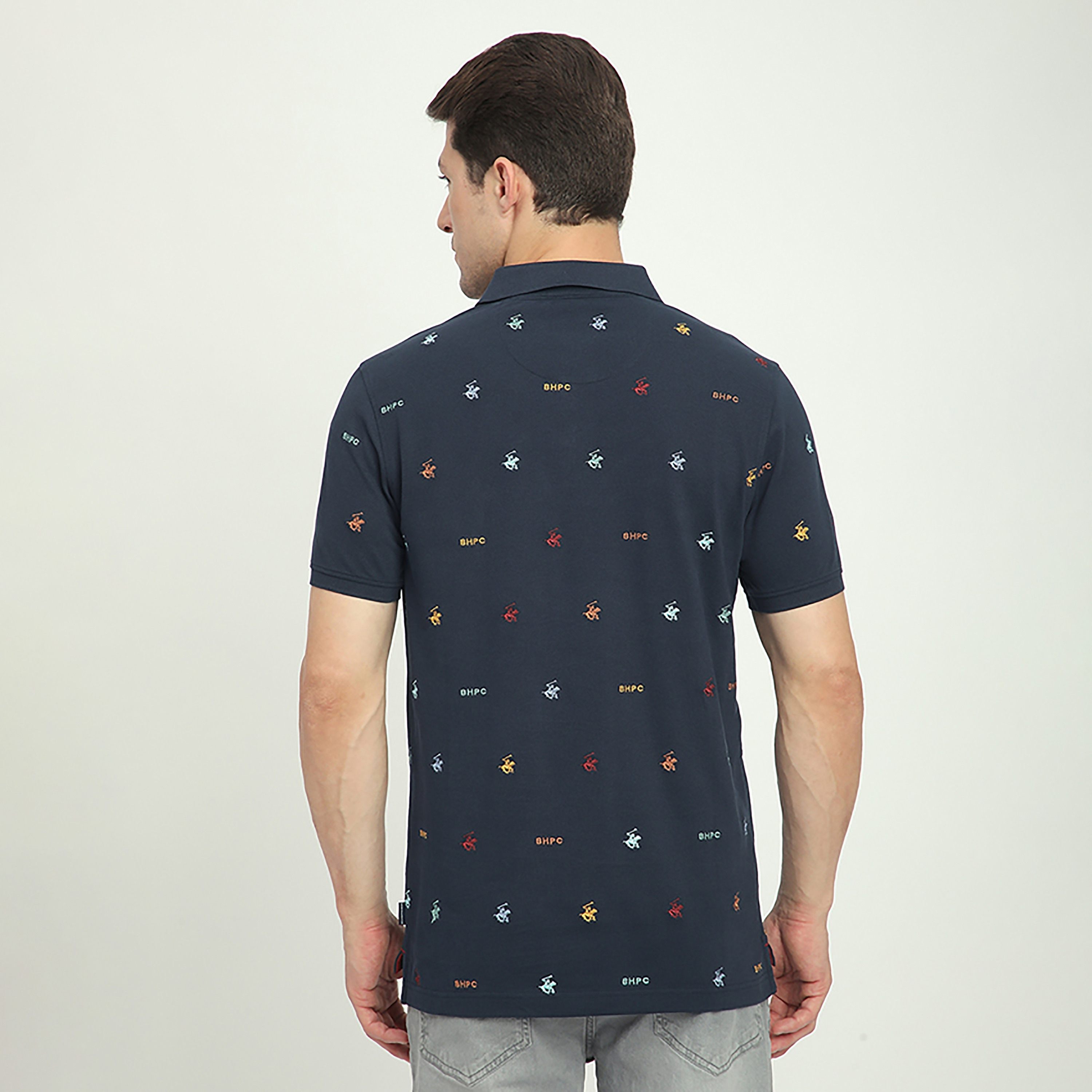 Beverly Hills Polo Club Logo Print Collared Short Sleeves Men's Polo T-Shirt-men-clothing-tshirtsandpolos-polos-image-4