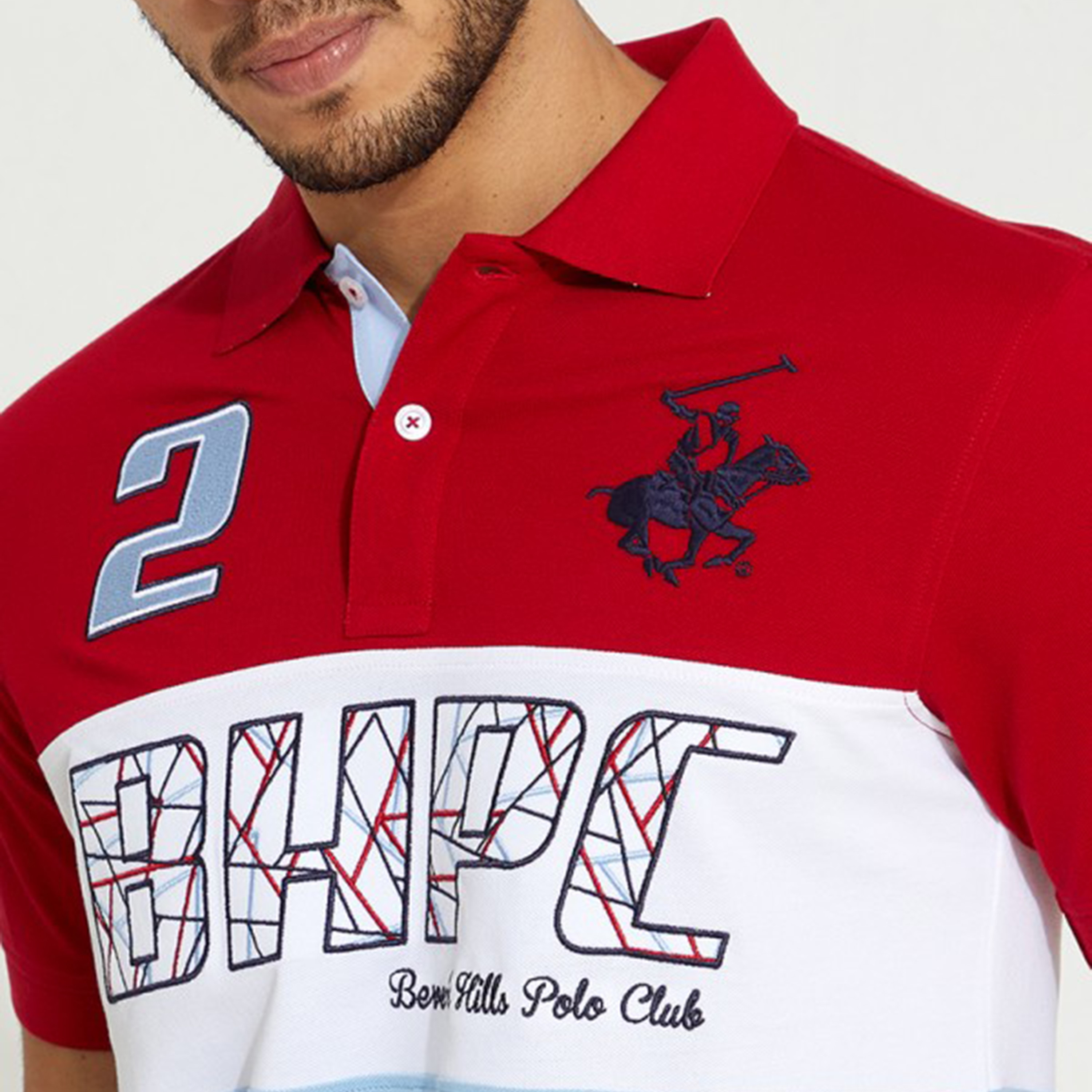 تي شيرت بولو من بيفرلي هيلز بولو كلب رجالي بلون أسود مع منسوج بأكمام قصيرة-men-clothing-tshirtsandpolos-polos-image-7