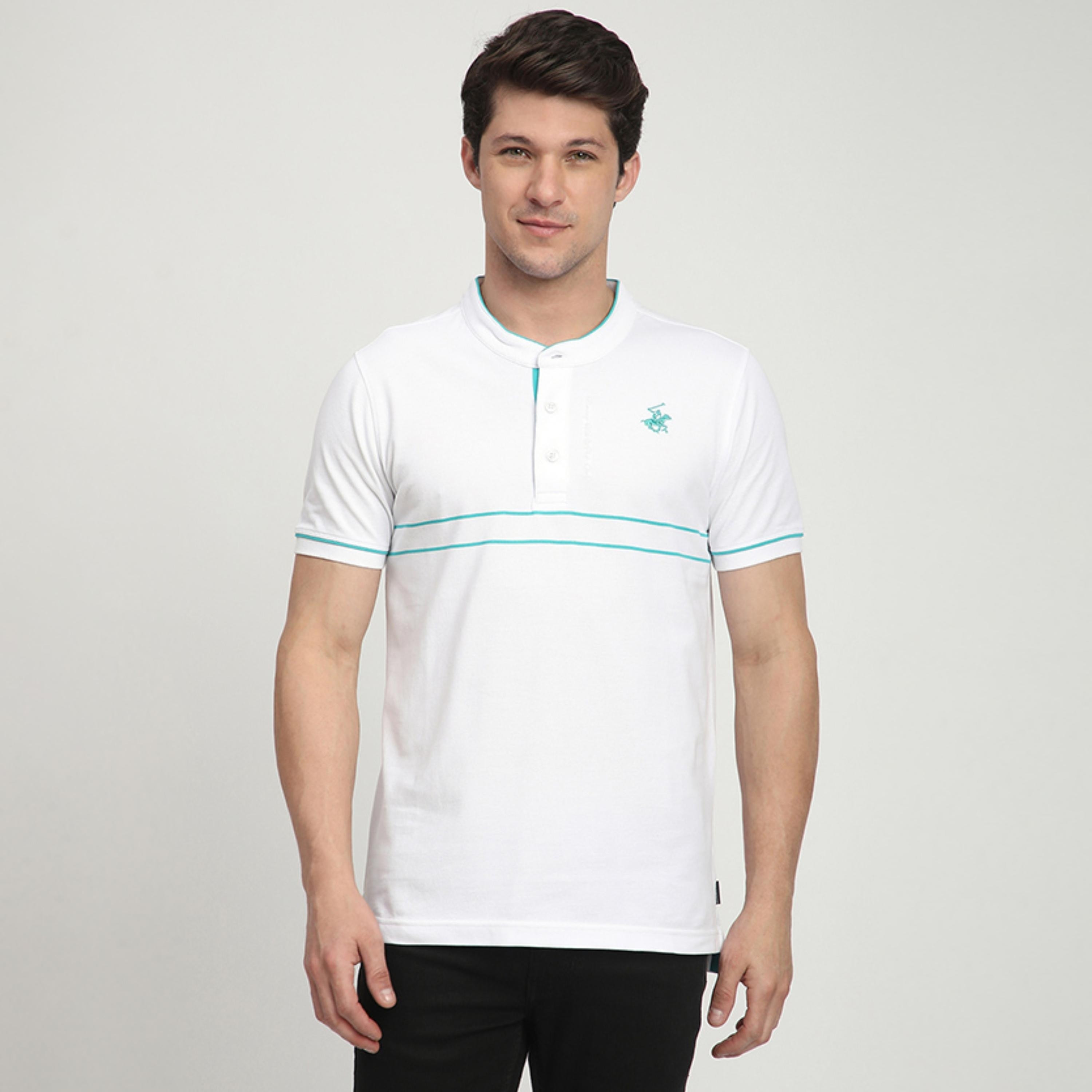 تي شيرت رجالي مخطط بأكمام قصيرة وياقة ماندرين من بيفرلي هيلز بولو كلوب-men-clothing-tshirtsandpolos-tshirts-image-1