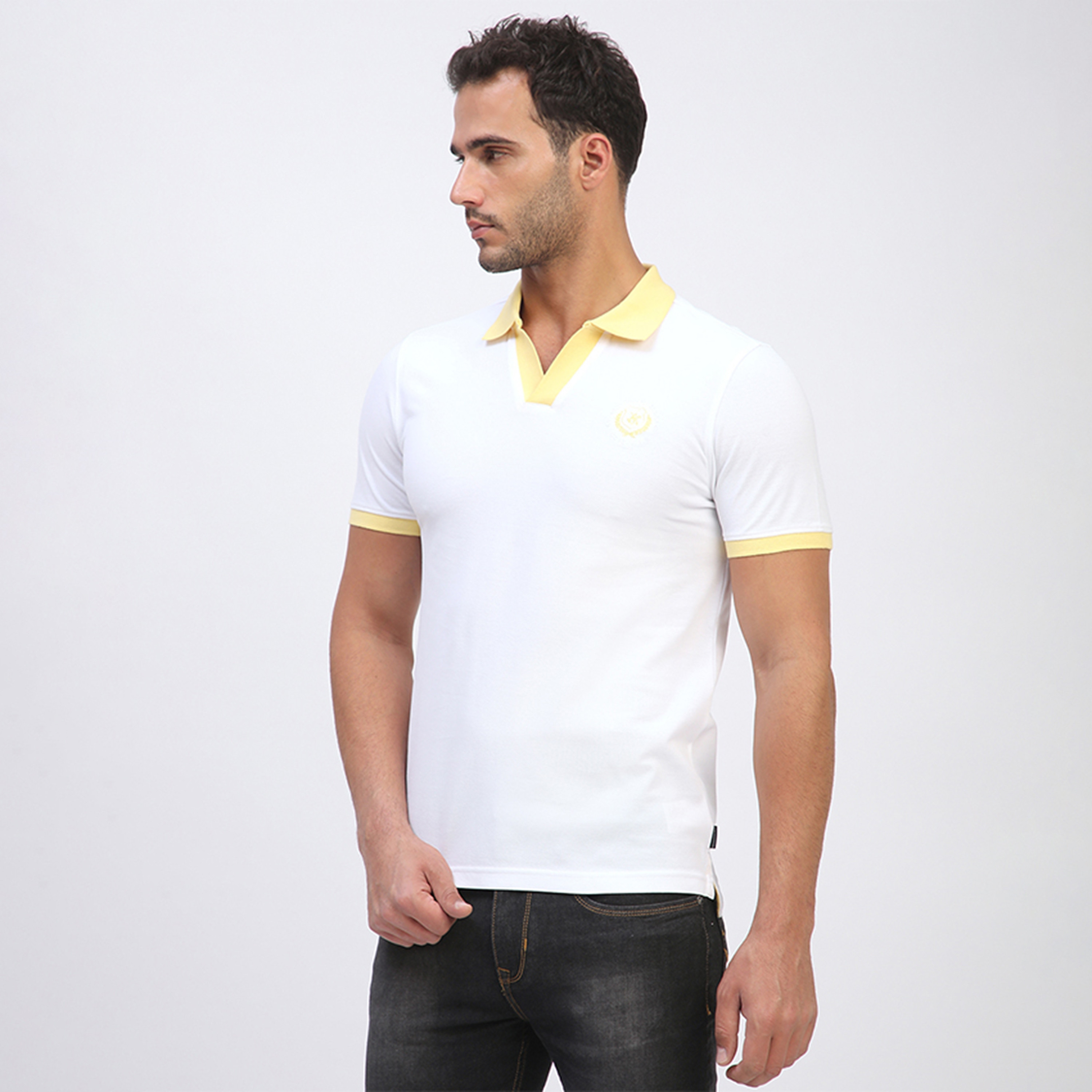 تي شيرت بولو بأكمام قصيرة سادة للرجال من بيفرلي هيلز بولو كلوب-men-clothing-tshirtsandpolos-polos-image-3