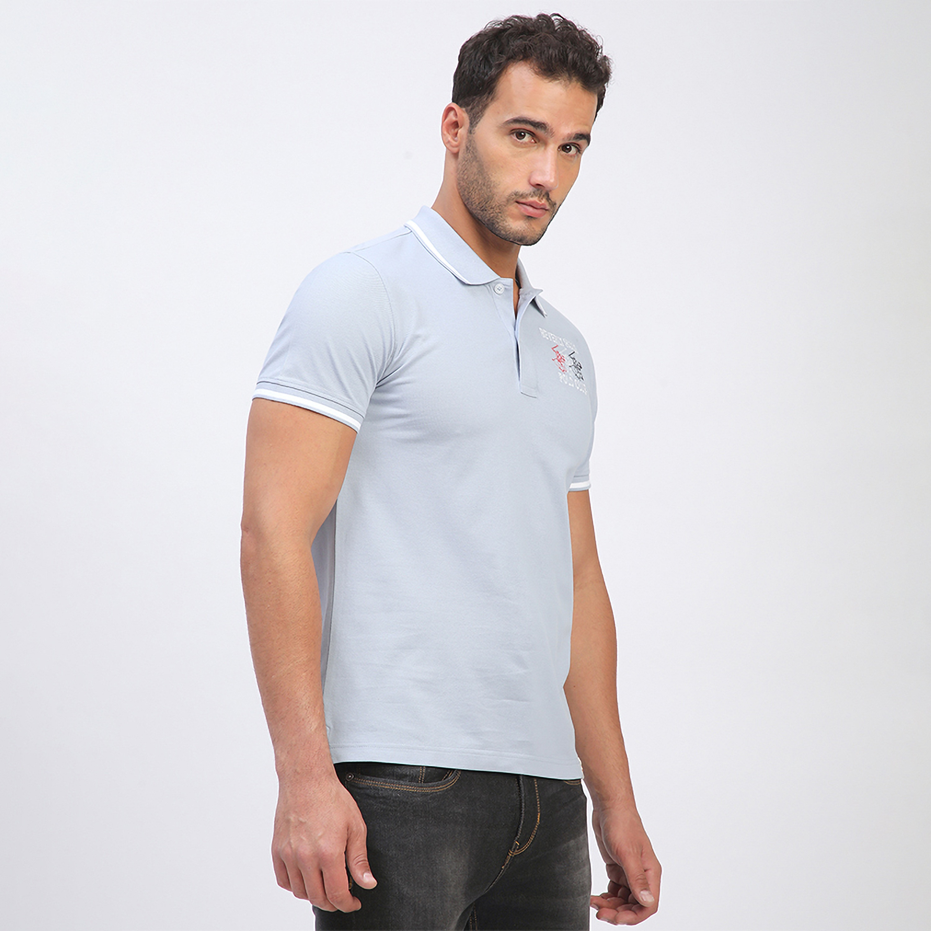 تي شيرت بولو رجالي بأكمام قصيرة وياقة مطرزة من بيفرلي هيلز بولو كلوب-men-clothing-tshirtsandpolos-polos-image-3