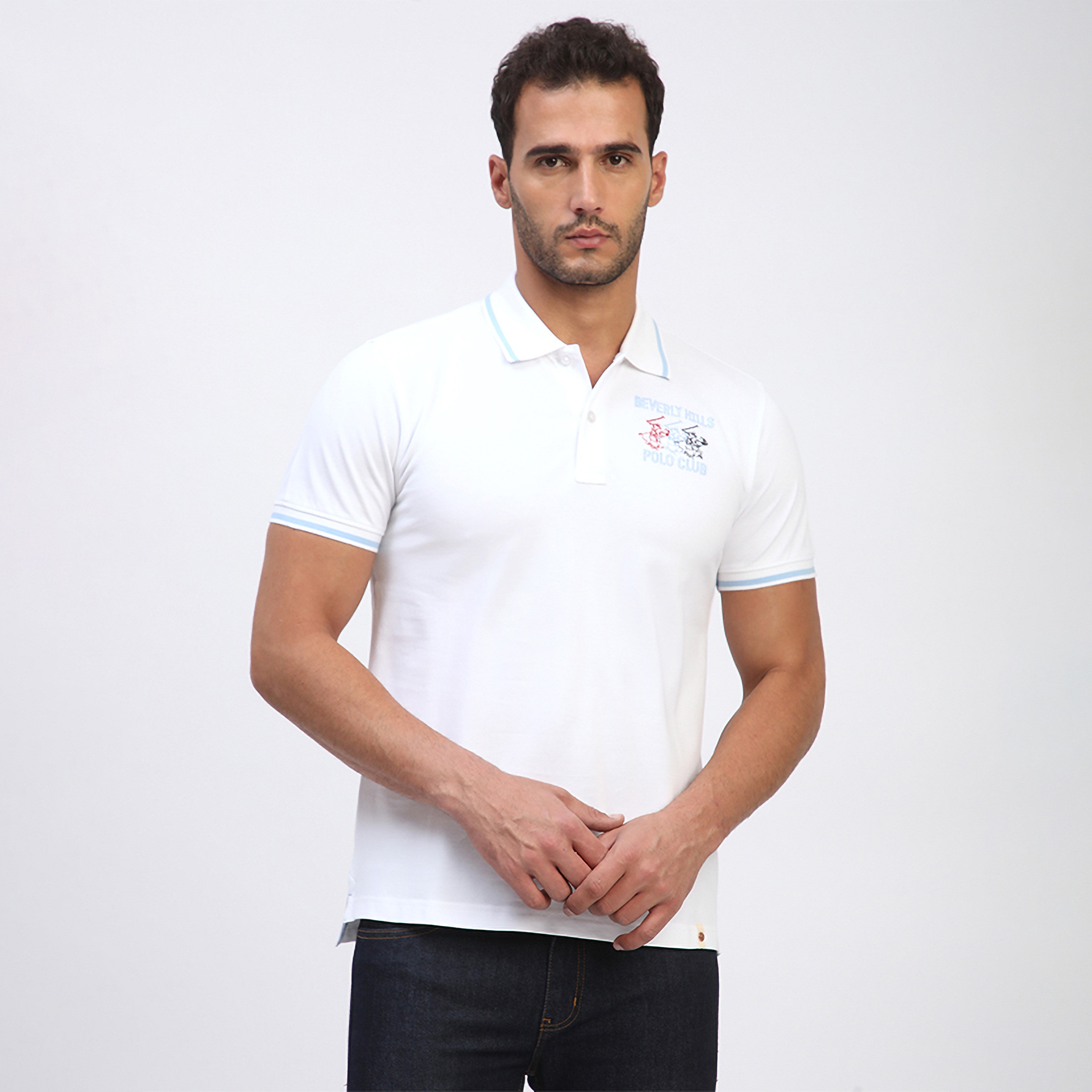 تي شيرت بولو رجالي بأكمام قصيرة وياقة مطرزة من بيفرلي هيلز بولو كلوب-men-clothing-tshirtsandpolos-polos-image-9