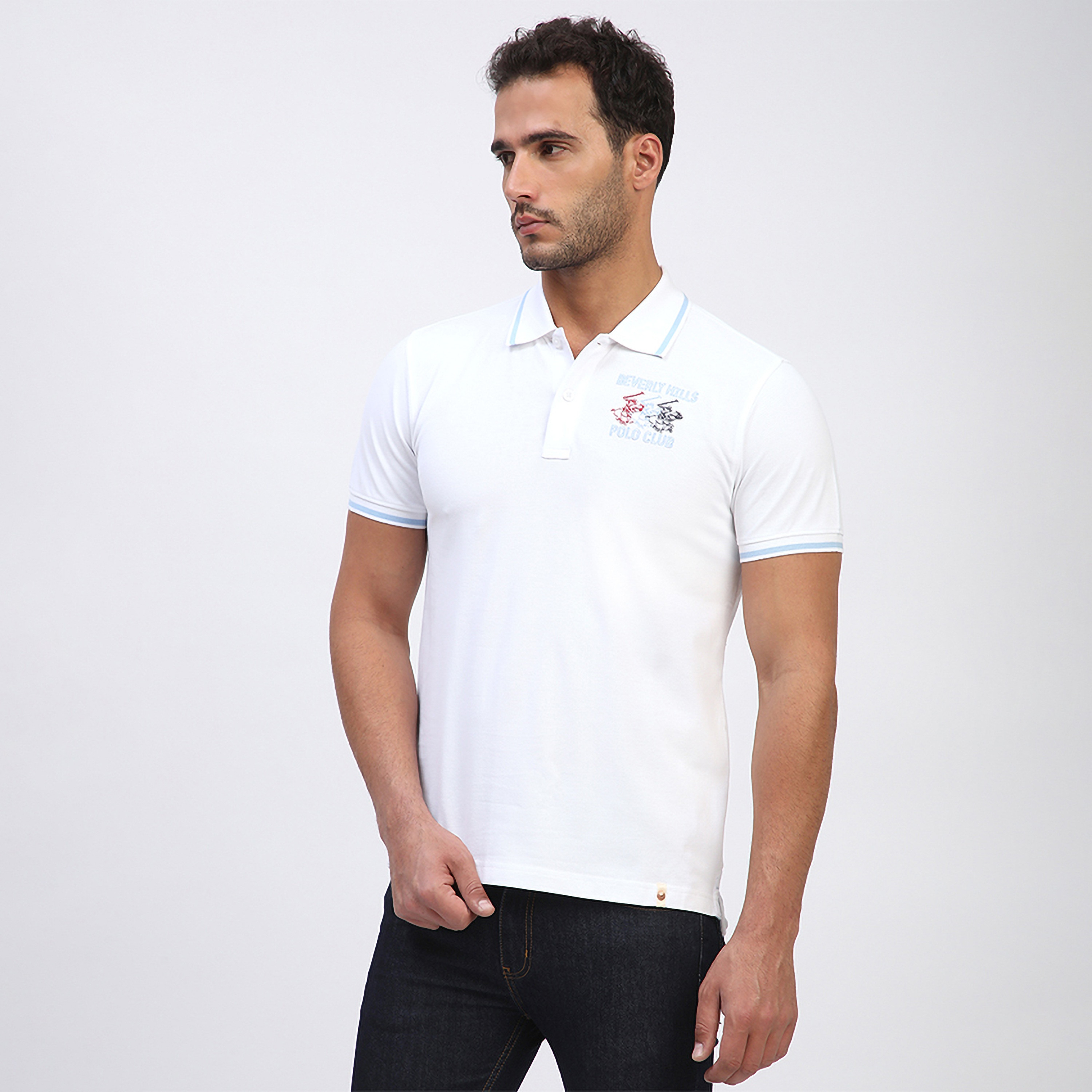 تي شيرت بولو رجالي بأكمام قصيرة وياقة مطرزة من بيفرلي هيلز بولو كلوب-men-clothing-tshirtsandpolos-polos-image-10