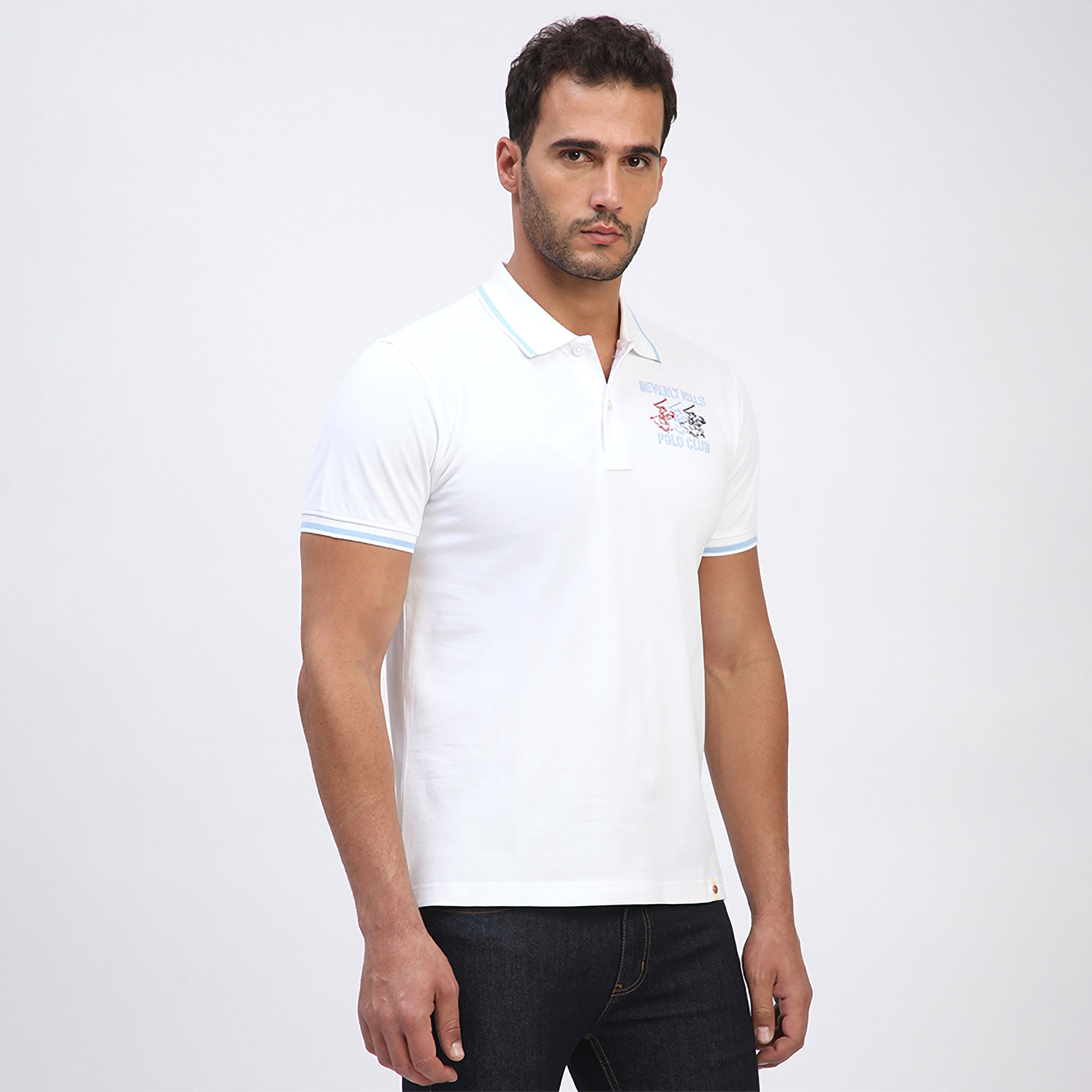 تي شيرت بولو رجالي بأكمام قصيرة وياقة مطرزة من بيفرلي هيلز بولو كلوب-men-clothing-tshirtsandpolos-polos-image-11