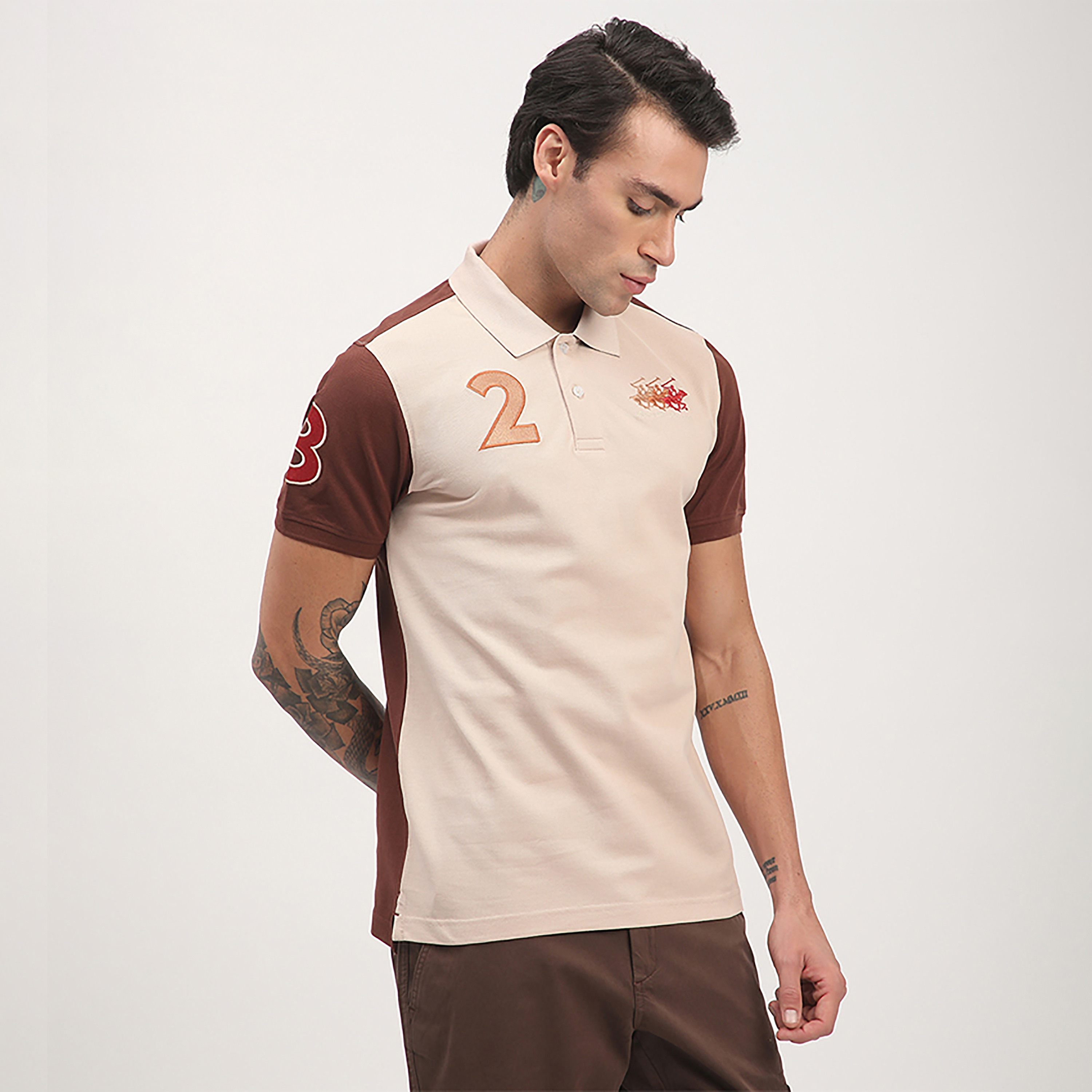 تي شيرت بولو بأكمام قصيرة وياقة بألوان متعددة من بيفرلي هيلز بولو كلوب-men-clothing-tshirtsandpolos-polos-image-2
