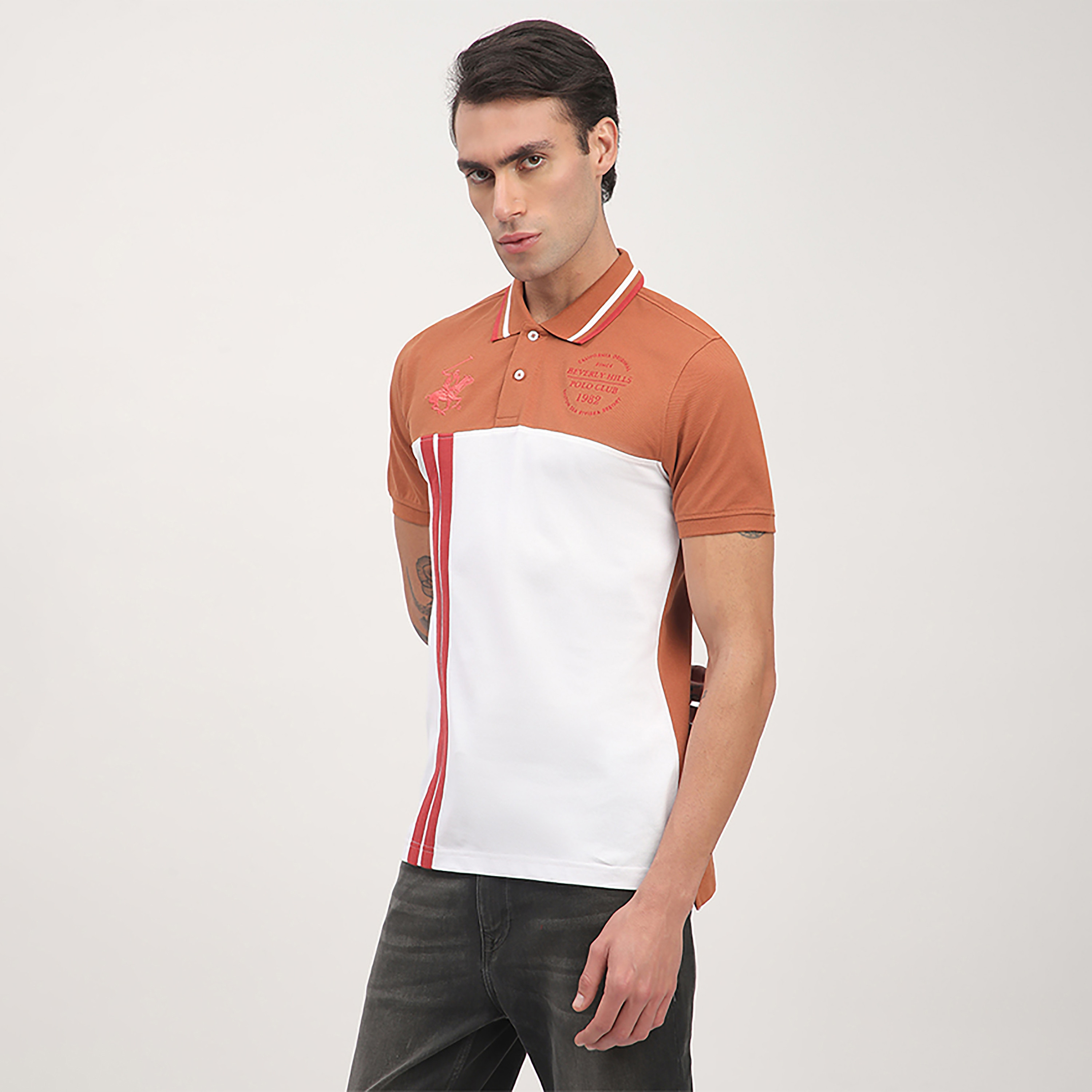 Beverly Hills Polo Club Color Blocked Collared Short Sleeves Polo T-Shirt-men-clothing-tshirtsandpolos-polos-image-3