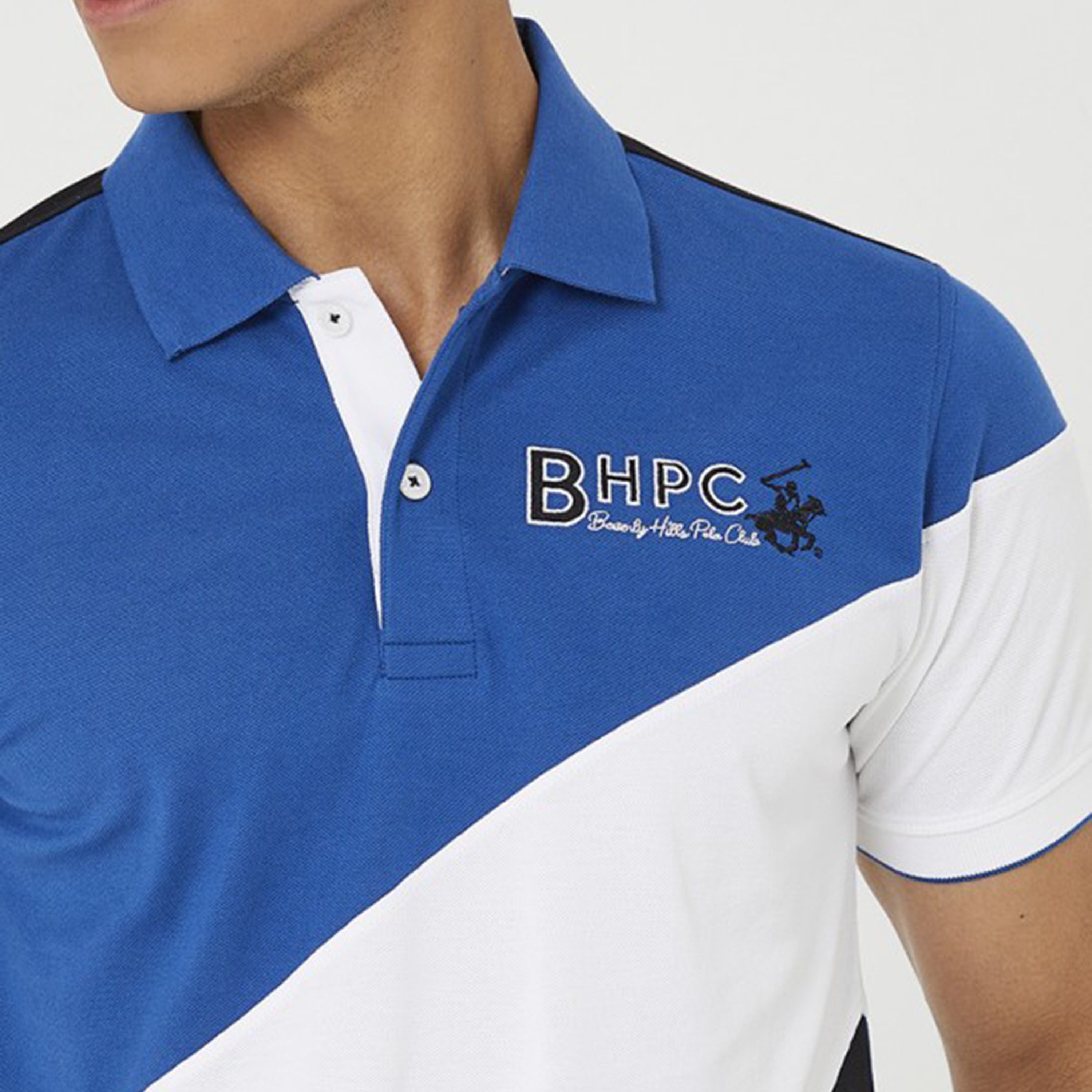 Beverly Hills Polo Club Men Blue Colour Blocked Short Sleeves Polo T-Shirt-men-clothing-tshirtsandpolos-polos-image-3