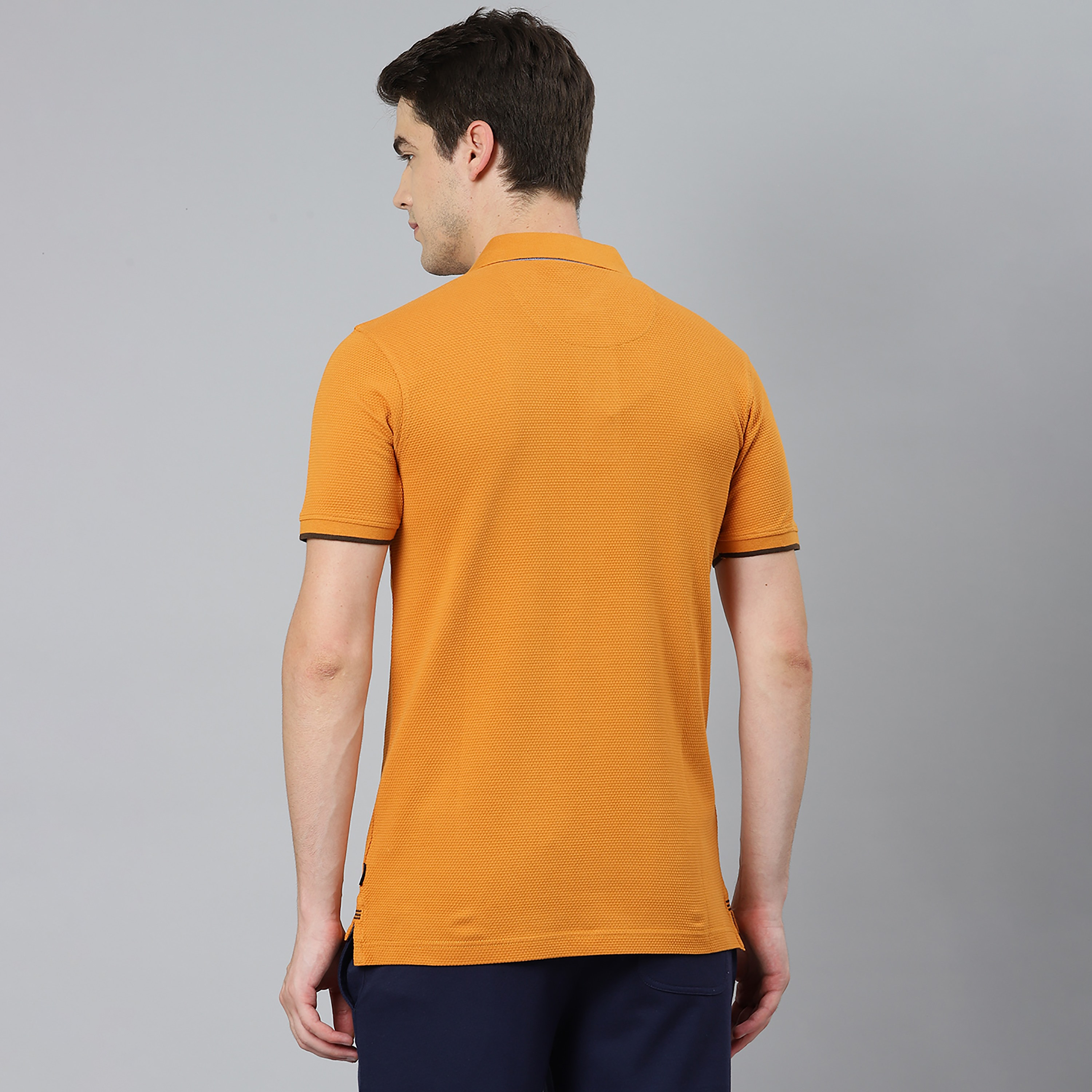 تي شيرت بيفرلي هيلز بولو كلب بأكمام قصيرة سادة بلون أزرق للرجال-men-clothing-tshirtsandpolos-polos-image-11