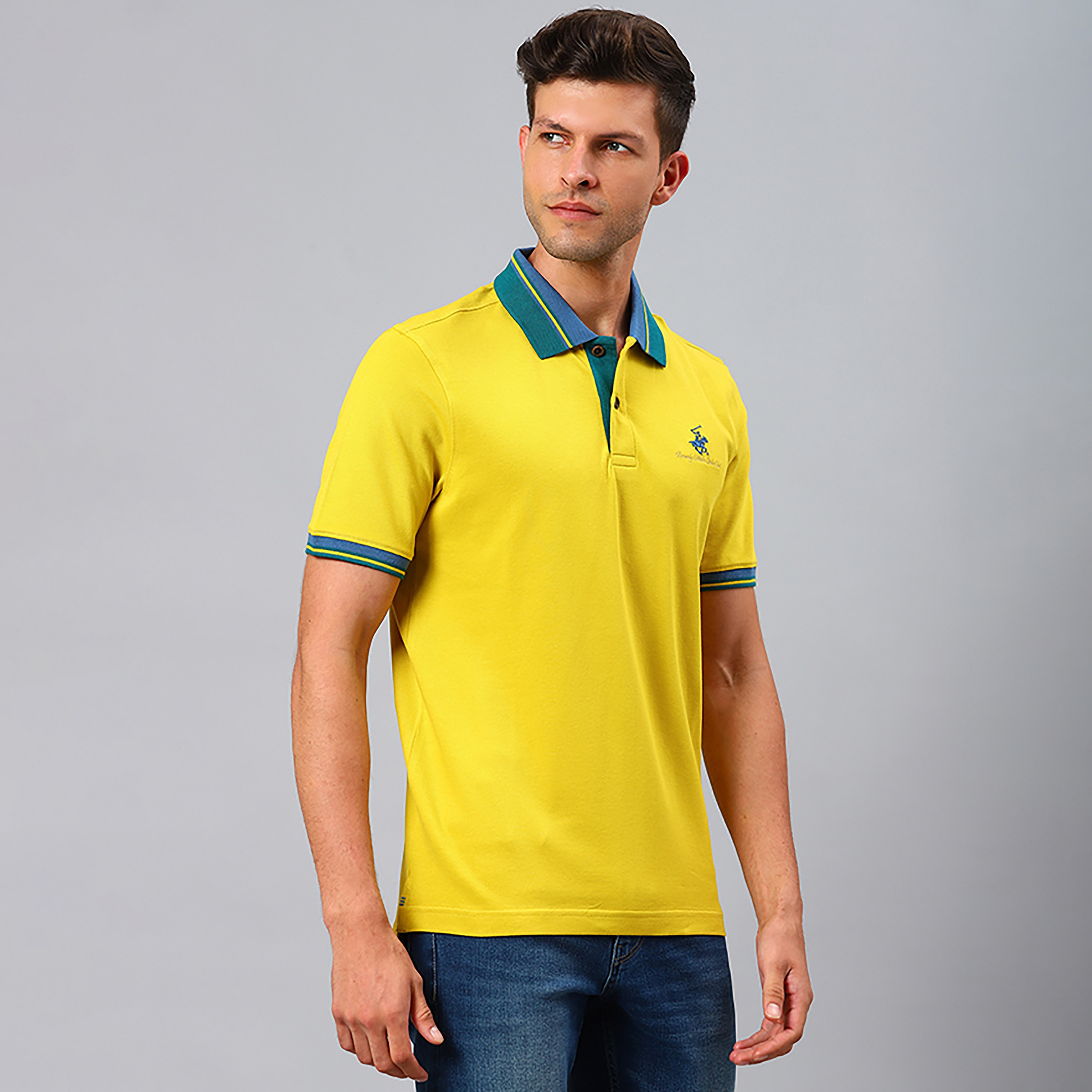 بيفرلي هيلز بولو كلوب-  قميص بولو رجالي سادة بأكمام قصيرة وياقة-men-clothing-tshirtsandpolos-polos-image-3