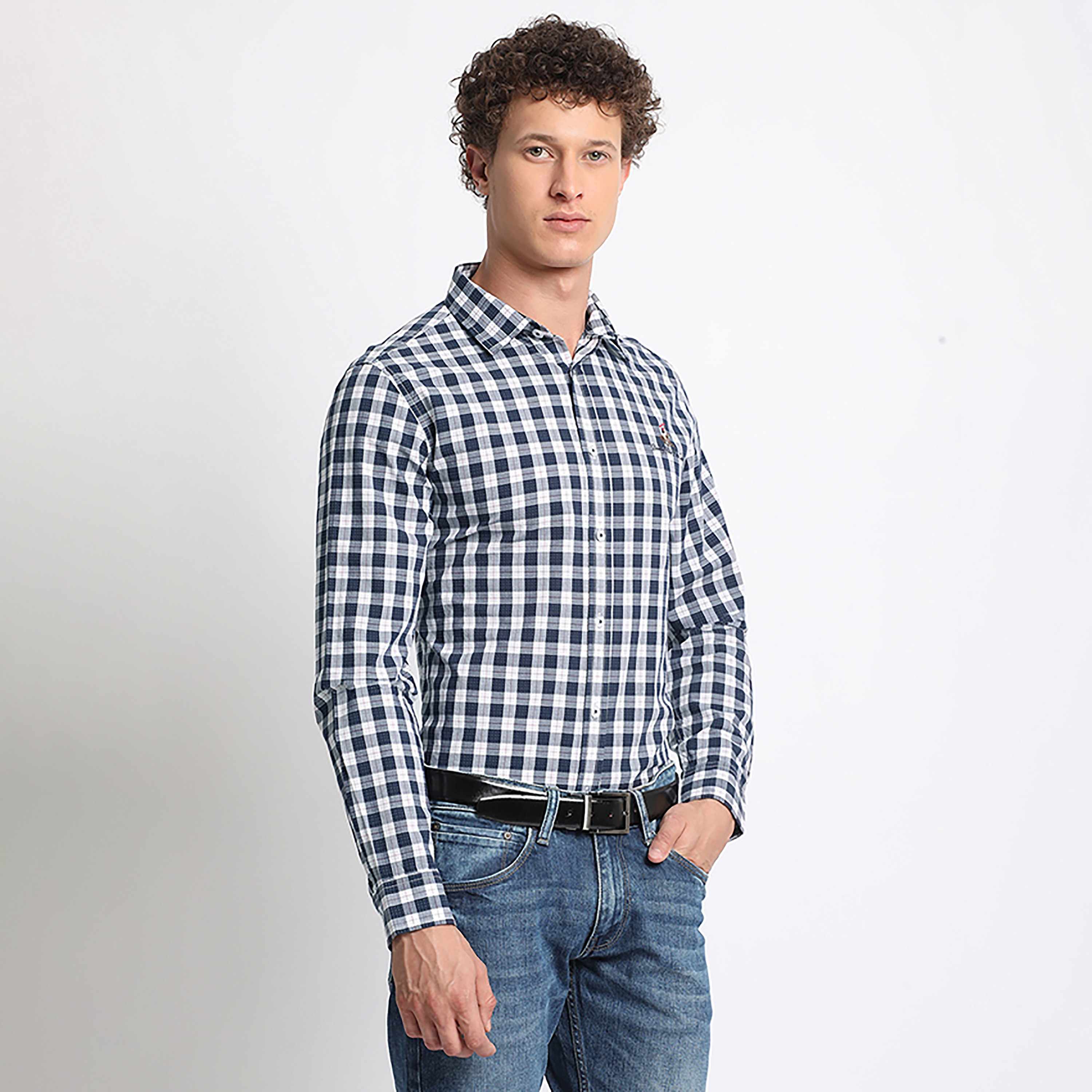 Beverly Hills Polo Club Checked Classic Collar Long Sleeves Casual Shirt-men-clothing-shirts-image-3