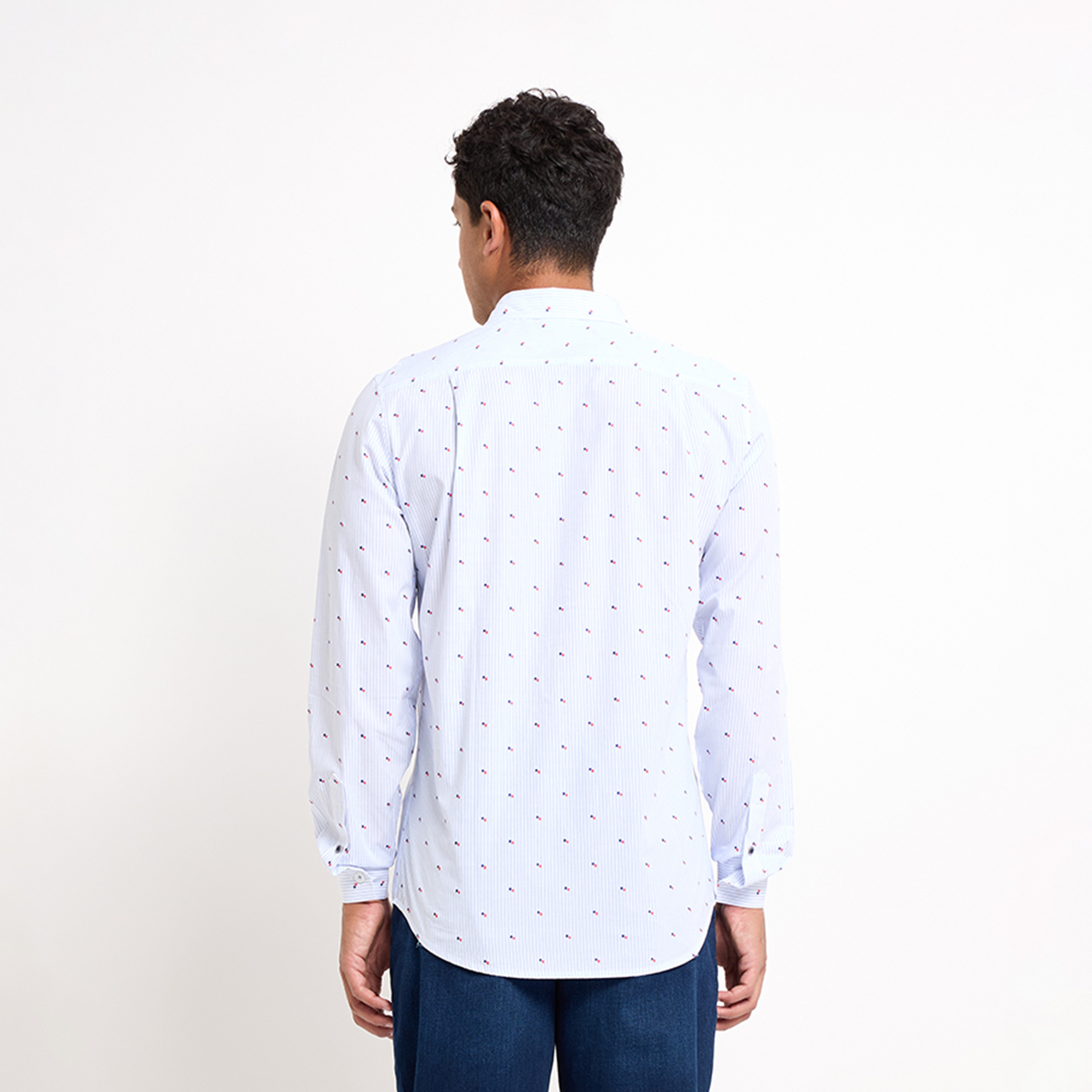 بيفرلي هيلز كلوب-  قميص أكسفورد رجالي مخطط بأكمام طويلة وياقة-men-clothing-shirts-image-2