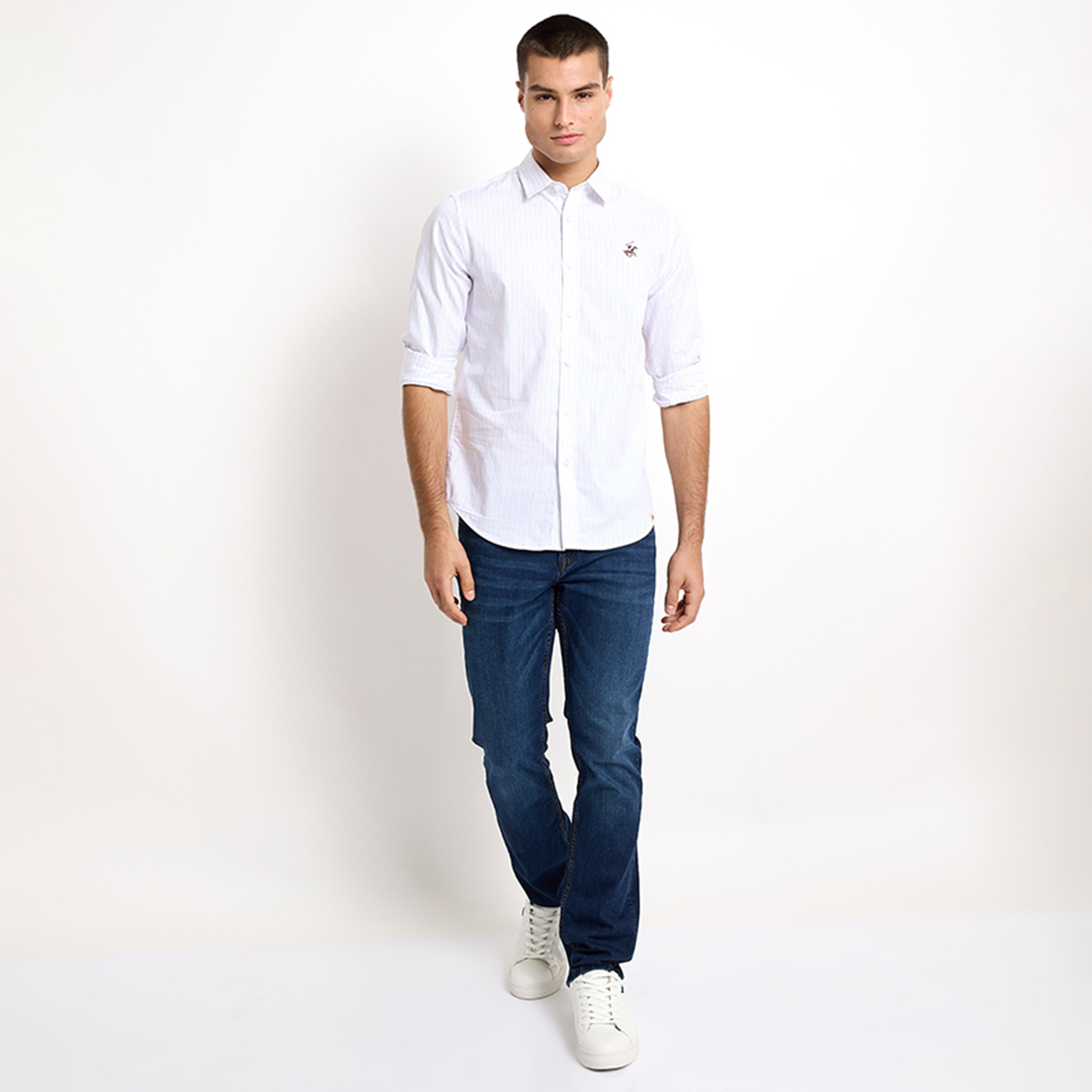 Beverly Hills Polo Club Regular Fit Striped Collared Long Sleeves Shirt-men-clothing-shirts-image-2