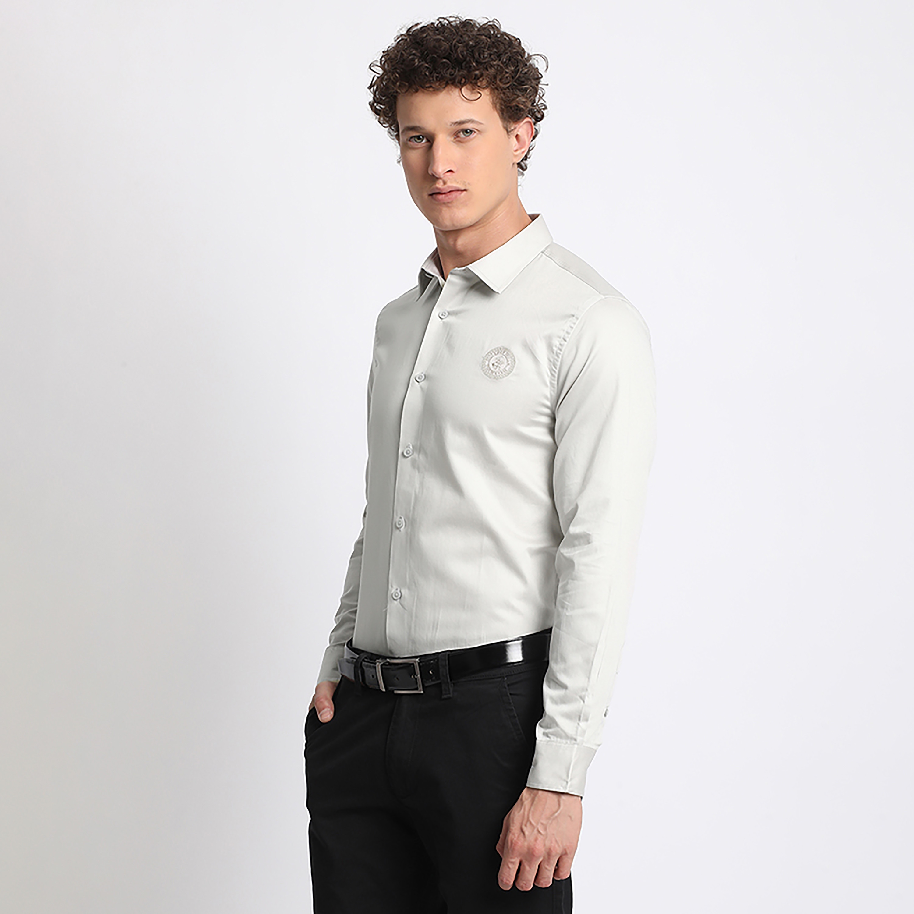 Beverly Hills Polo Club Logo Detail Classic Collar Long Sleeves Casual Shirt-men-clothing-shirts-image-2