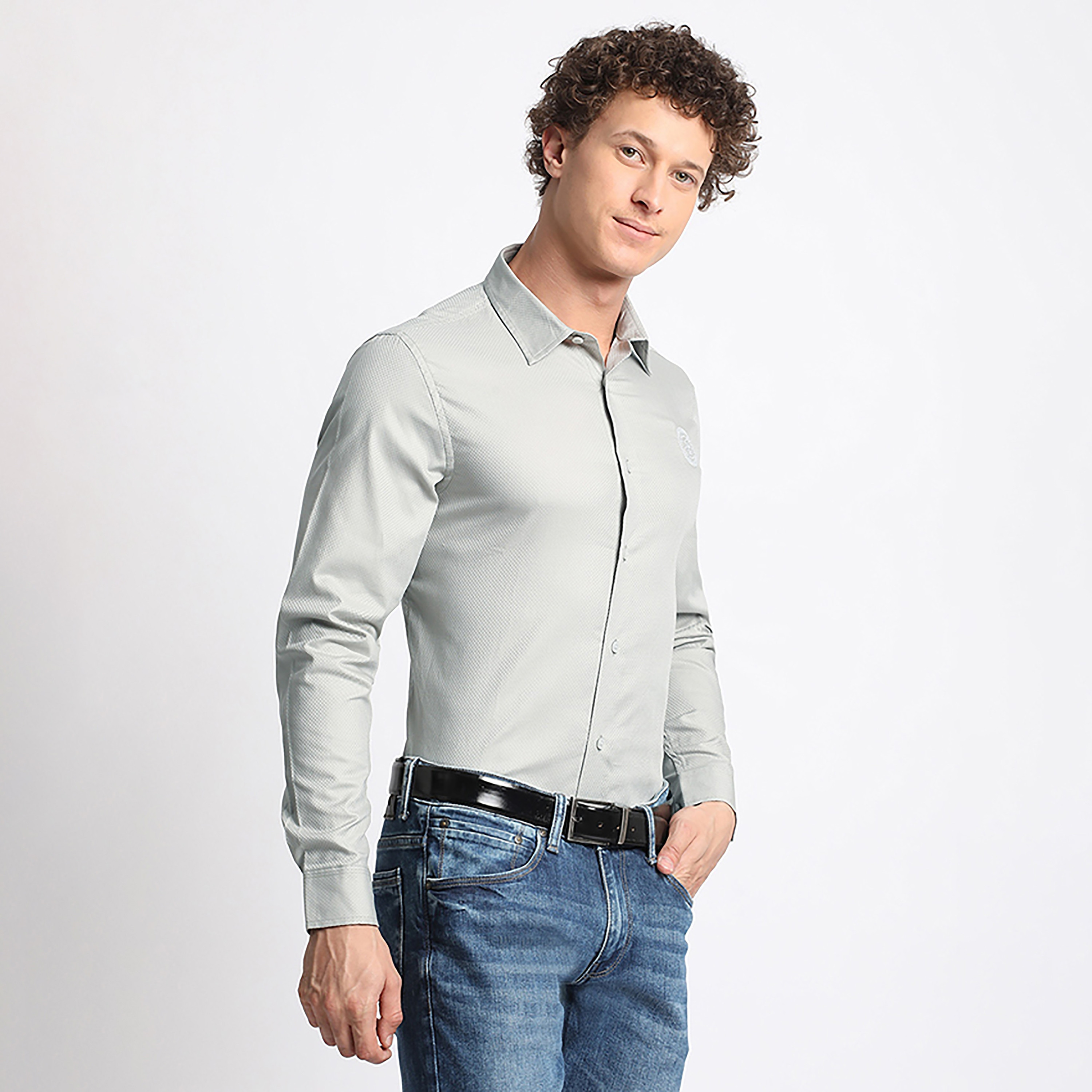 قميص كاجوال من بيفرلي هيلز بولو كلوب بأكمام طويلة وياقة كلاسيكية ذو تكسثرد-men-clothing-shirts-image-3