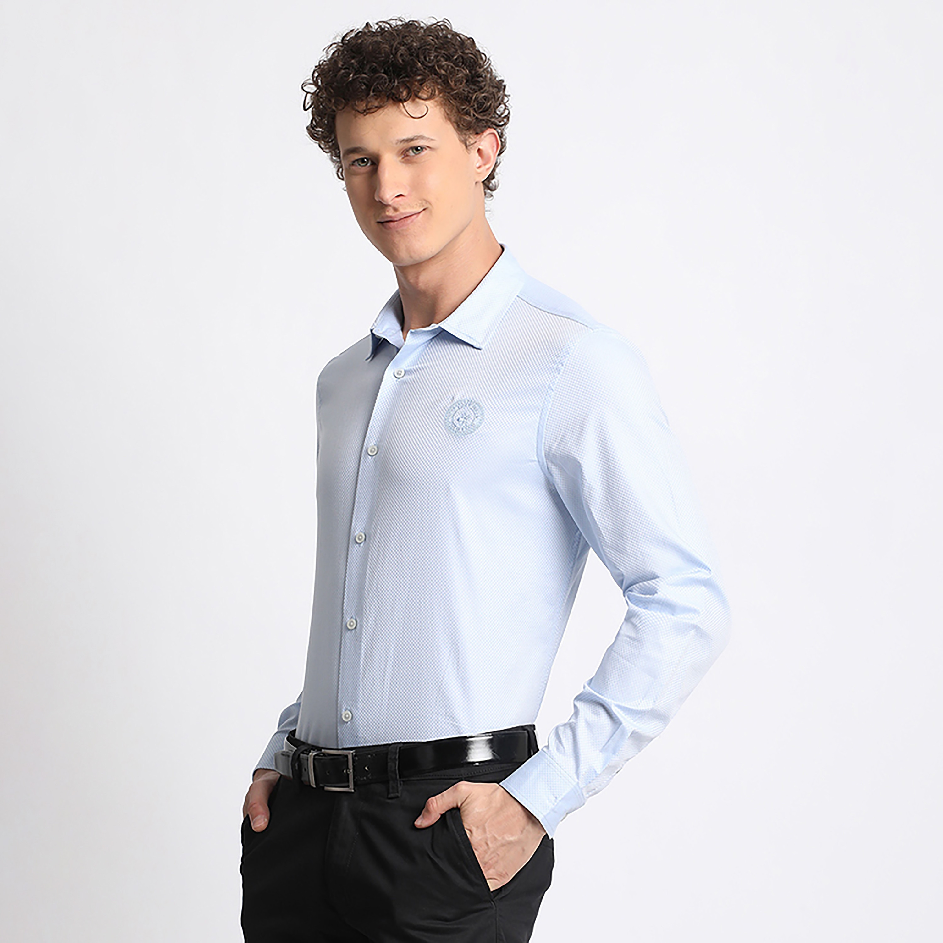 قميص كاجوال من بيفرلي هيلز بولو كلوب بأكمام طويلة وياقة كلاسيكية ذو تكسثرد-men-clothing-shirts-image-6