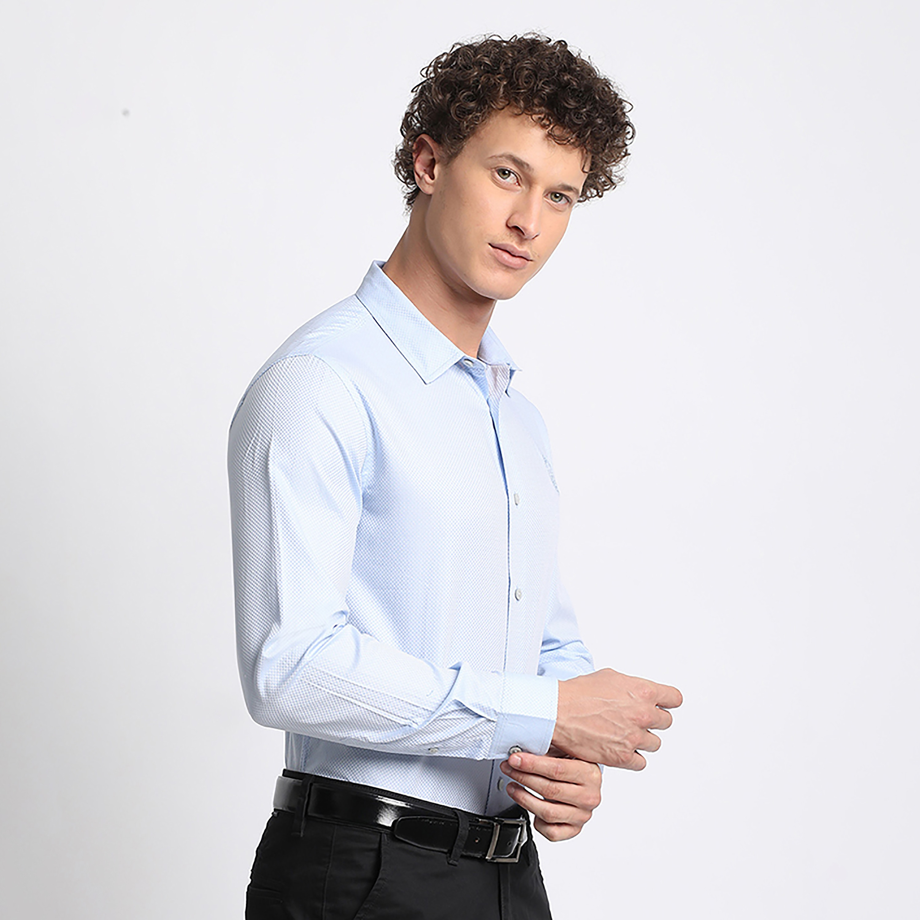 قميص كاجوال من بيفرلي هيلز بولو كلوب بأكمام طويلة وياقة كلاسيكية ذو تكسثرد-men-clothing-shirts-image-7