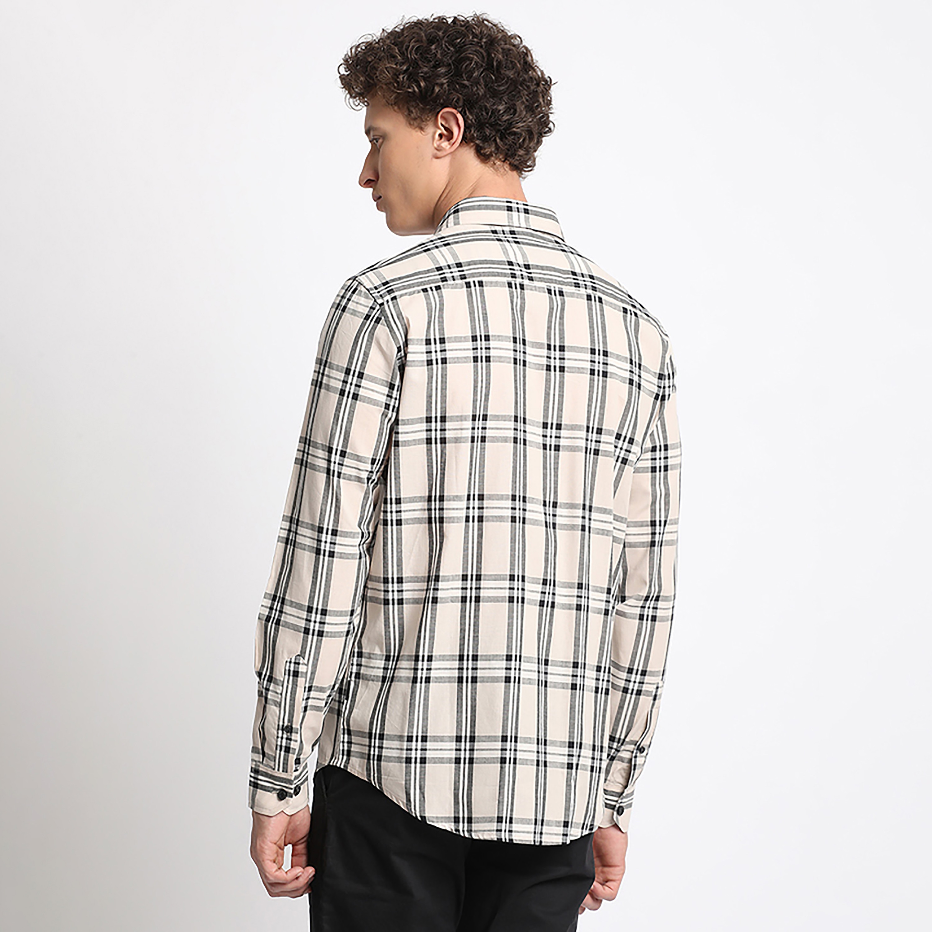 Beverly Hills Polo Club Checked Tailored Fit Long Sleeves Formal Shirt-men-clothing-shirts-image-4