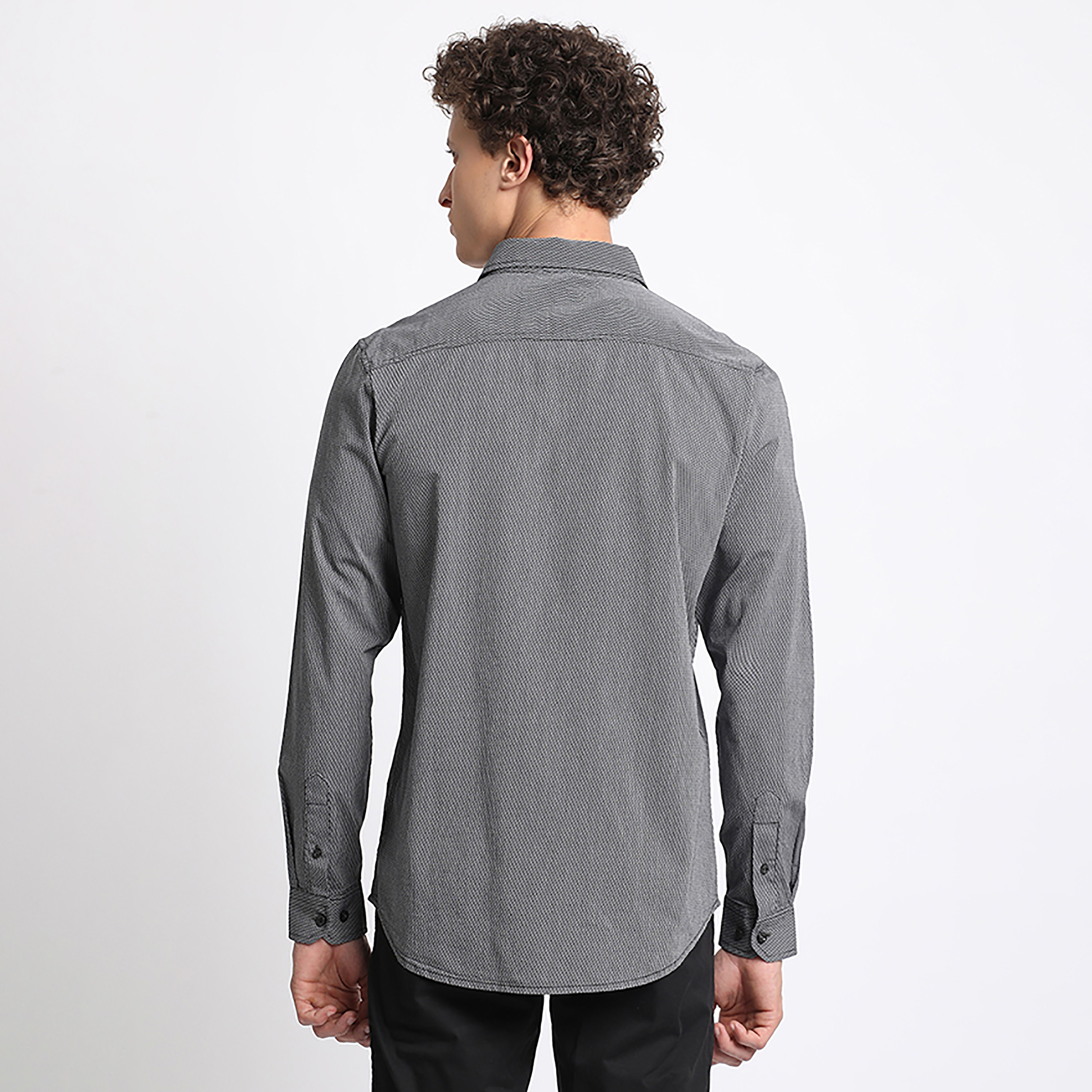 قميص فارمل من بيفرلي هيلز بولو كلوب بأكمام طويلة مع تيلرد فيت ذو مطبوع-men-clothing-shirts-image-4