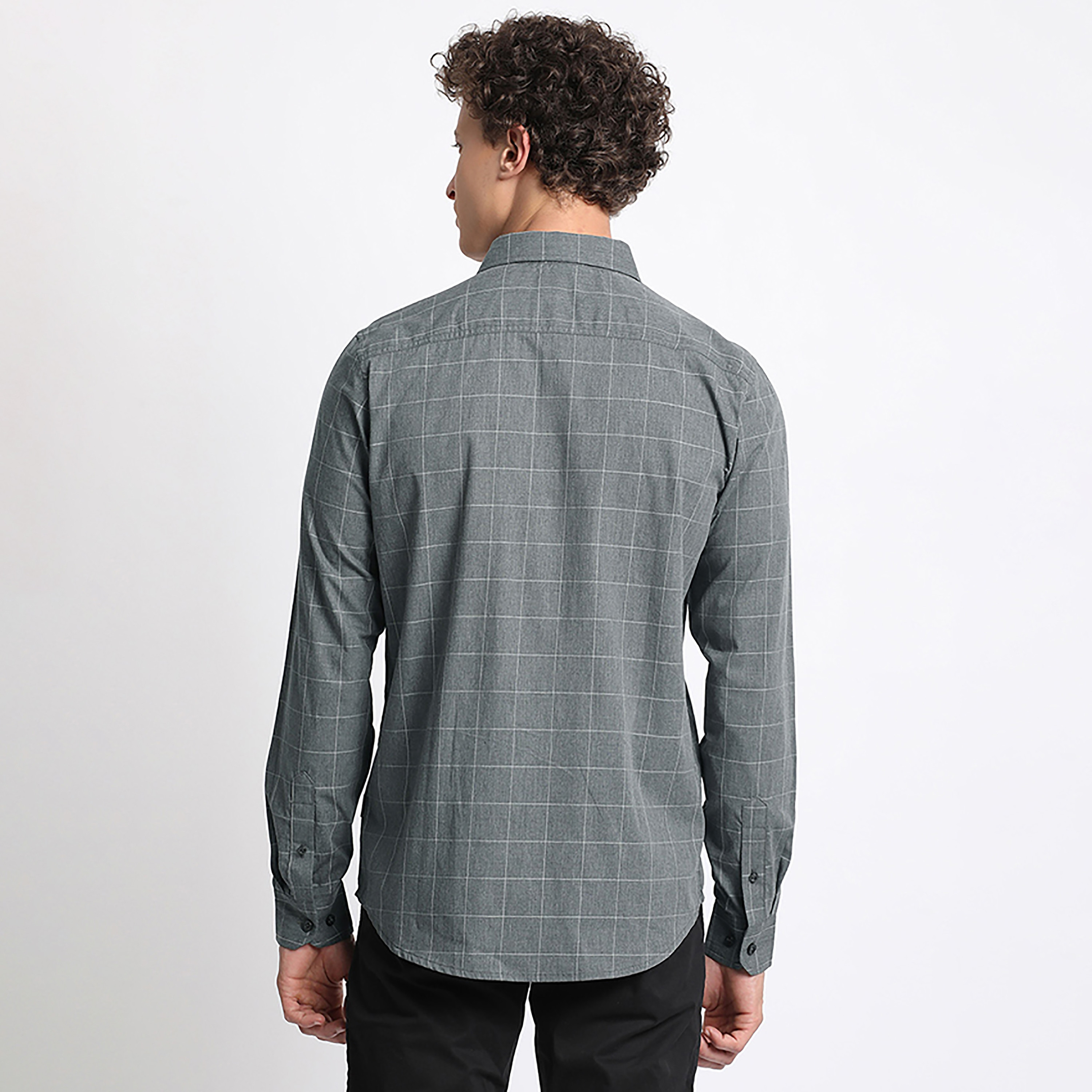 قميص فارمل من بيفرلي هيلز بولو كلوب بأكمام طويلة مع تيلرد فيت ذو تشيكد-men-clothing-shirts-image-4