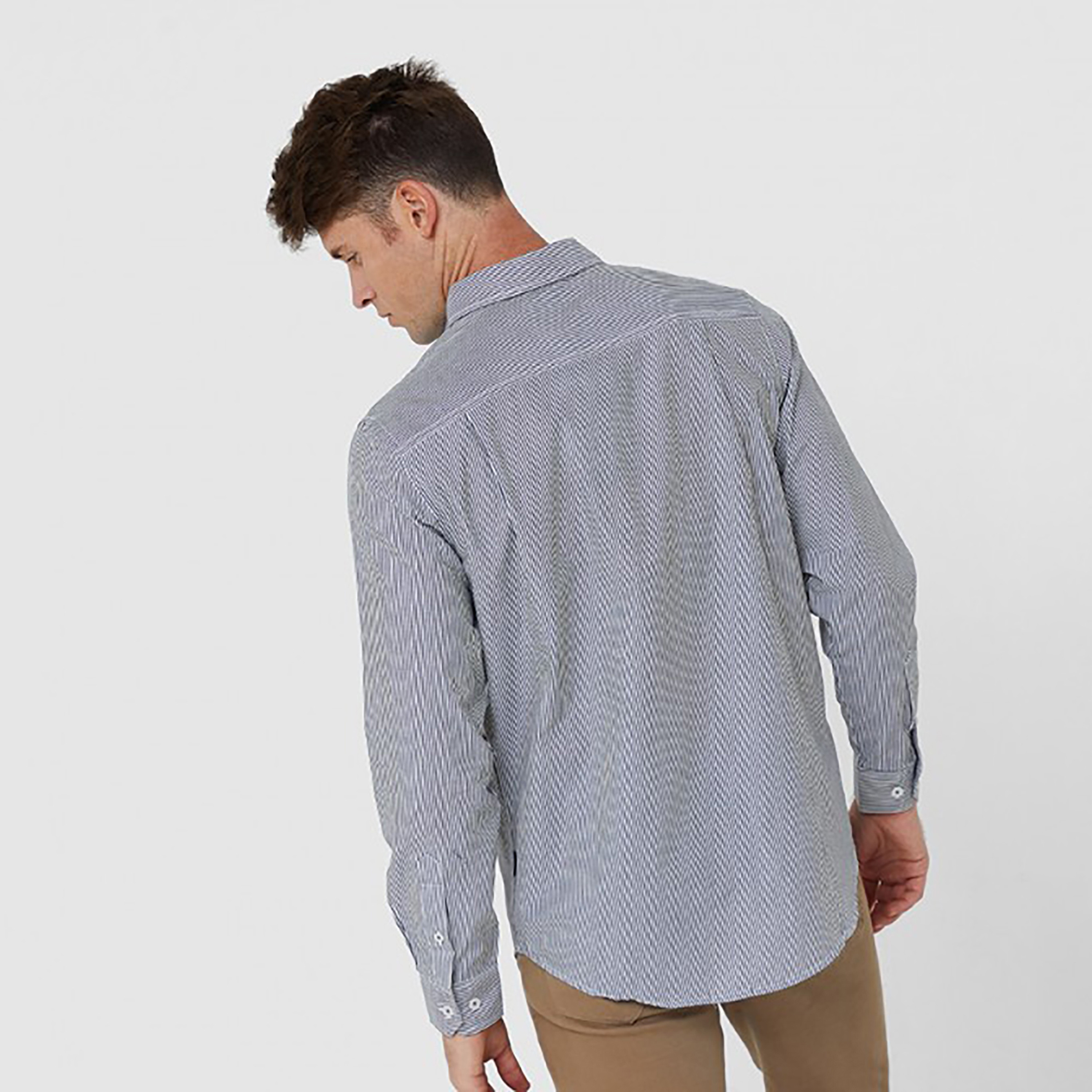 قميص من بيفرلي هيلز بولو كلوب بأكمام طويلة وياقة بمخطط-men-clothing-shirts-image-2