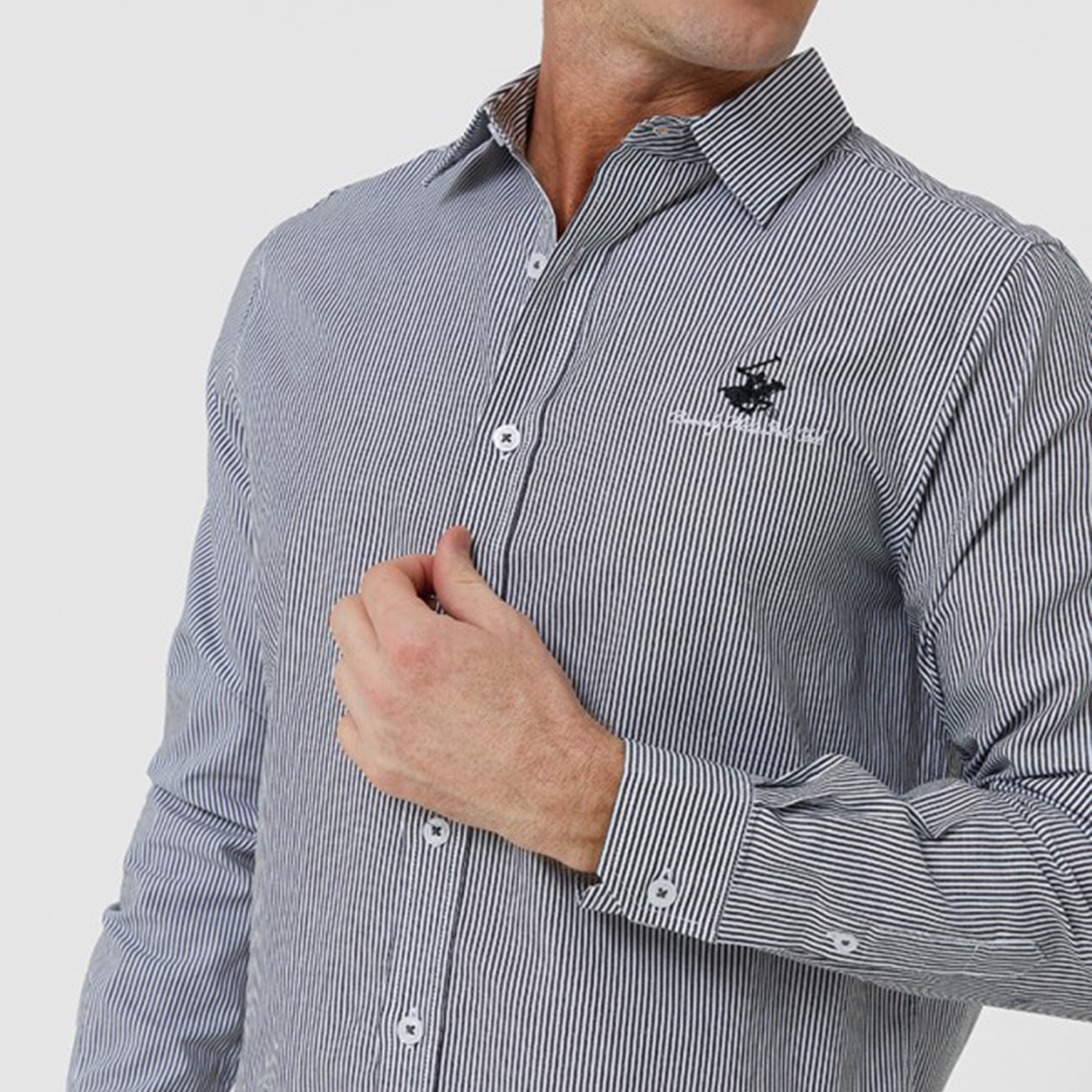 Beverly Hills Polo Club Striped Collared Long Sleeves Shirt-men-clothing-shirts-image-3