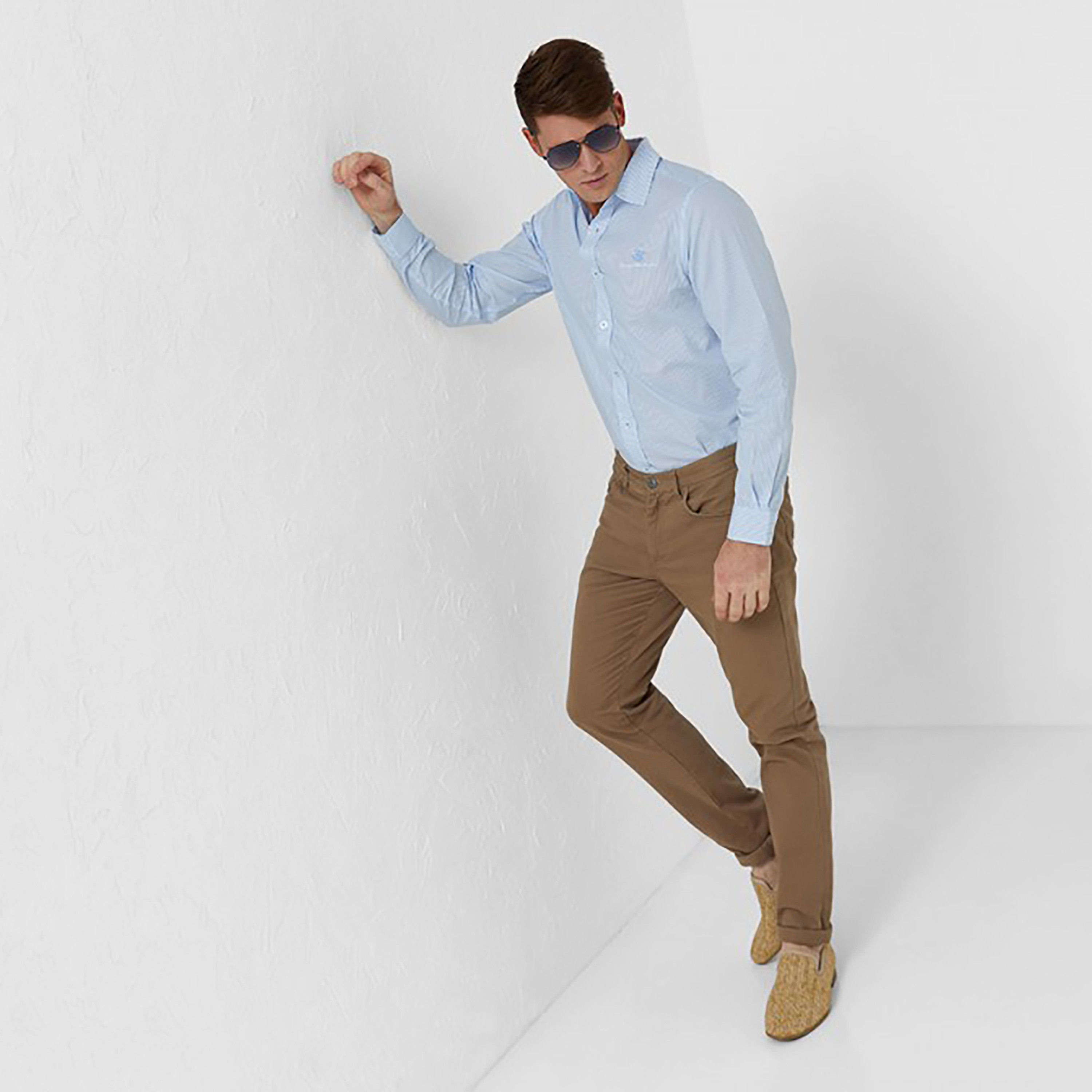 قميص من بيفرلي هيلز بولو كلوب بأكمام طويلة وياقة بمخطط-men-clothing-shirts-image-8