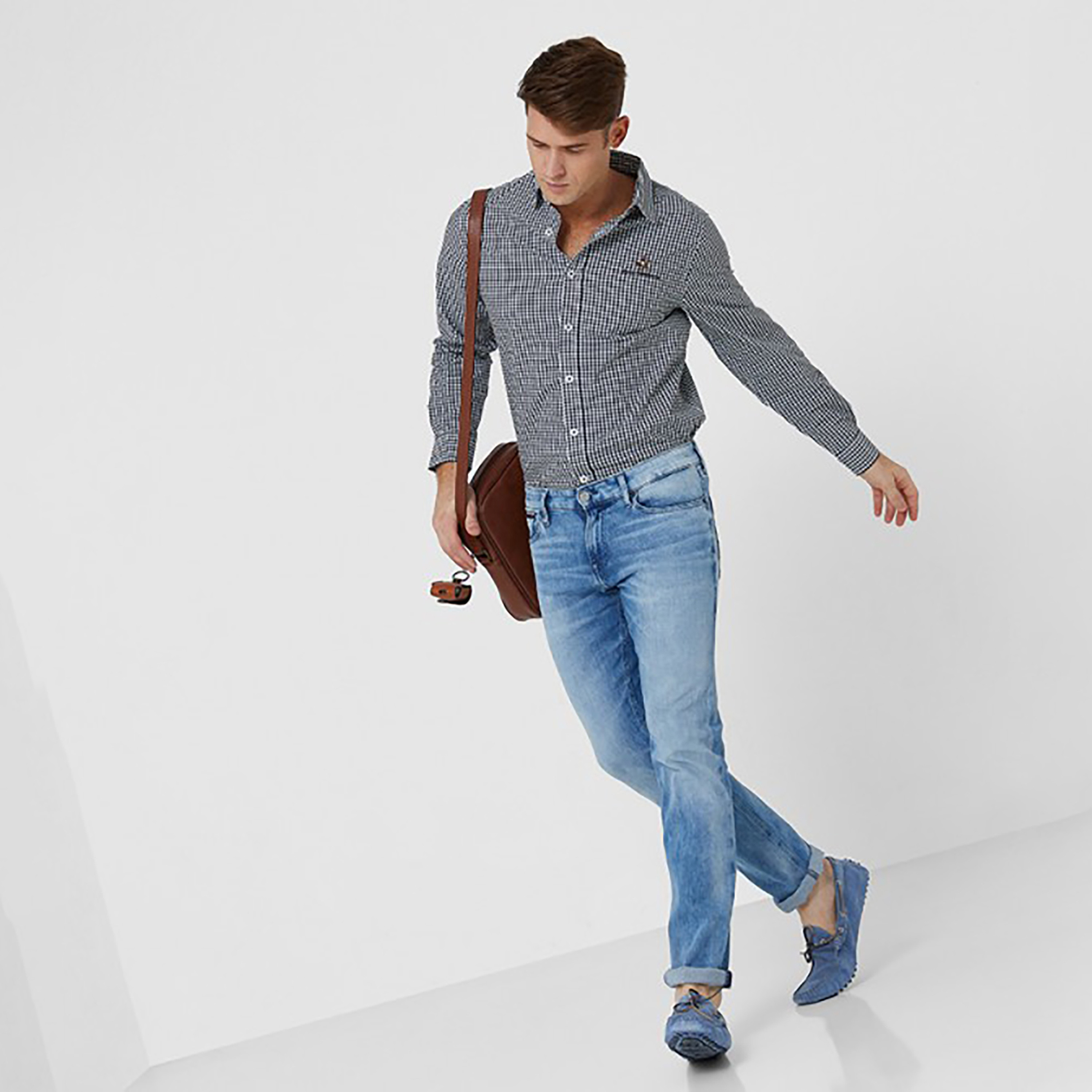 بيفرلي هيلز بولو كلوب-  قميص رجالي منقوش بأكمام طويلة وياقة-men-clothing-shirts-image-4