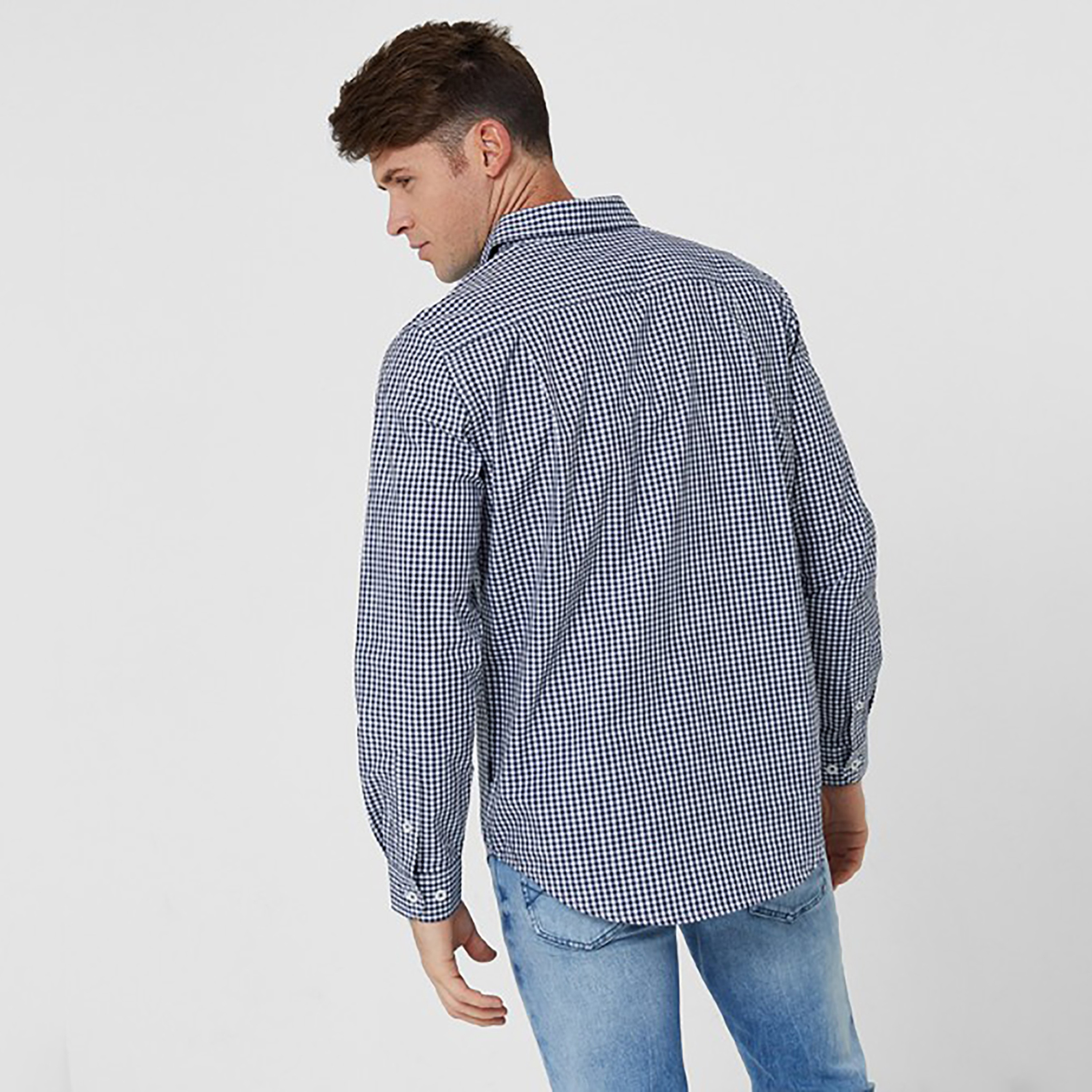 بيفرلي هيلز بولو كلوب-  قميص رجالي منقوش بأكمام طويلة وياقة-men-clothing-shirts-image-6