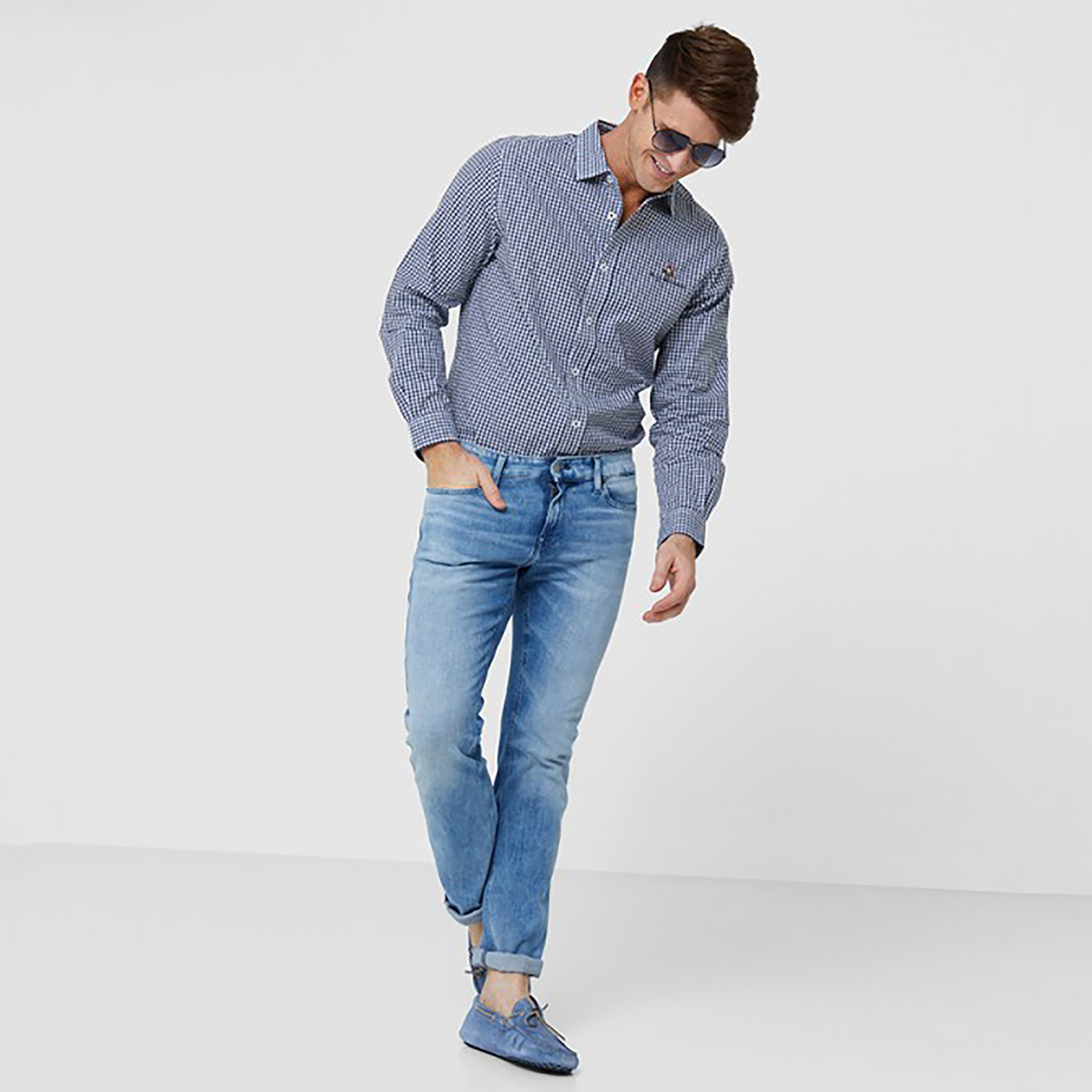 بيفرلي هيلز بولو كلوب-  قميص رجالي منقوش بأكمام طويلة وياقة-men-clothing-shirts-image-8