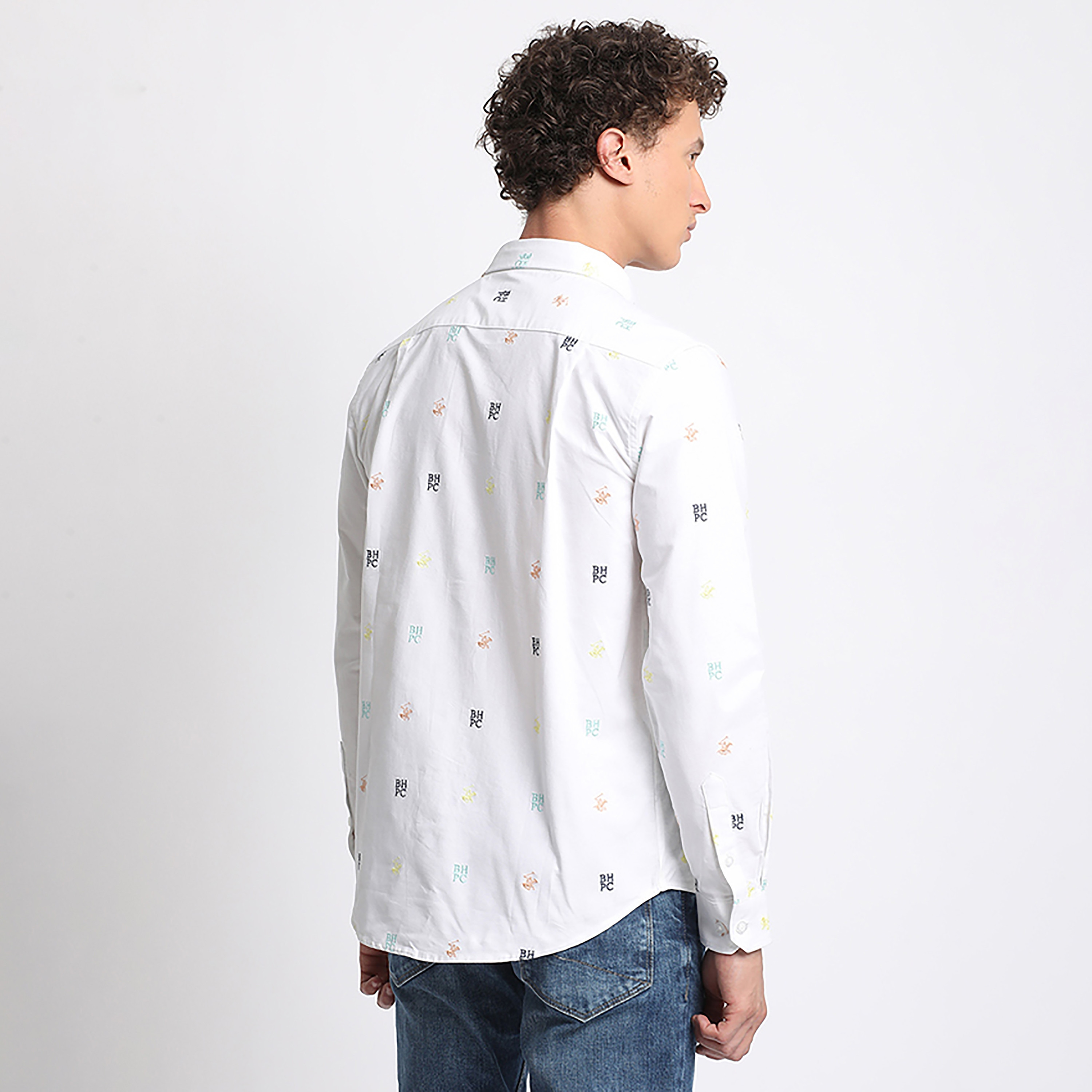 قميص كاجوال من بيفرلي هيلز بولو كلوب بأكمام طويلة وياقة كلاسيكية ذو شعار بالكامل-men-clothing-shirts-image-8