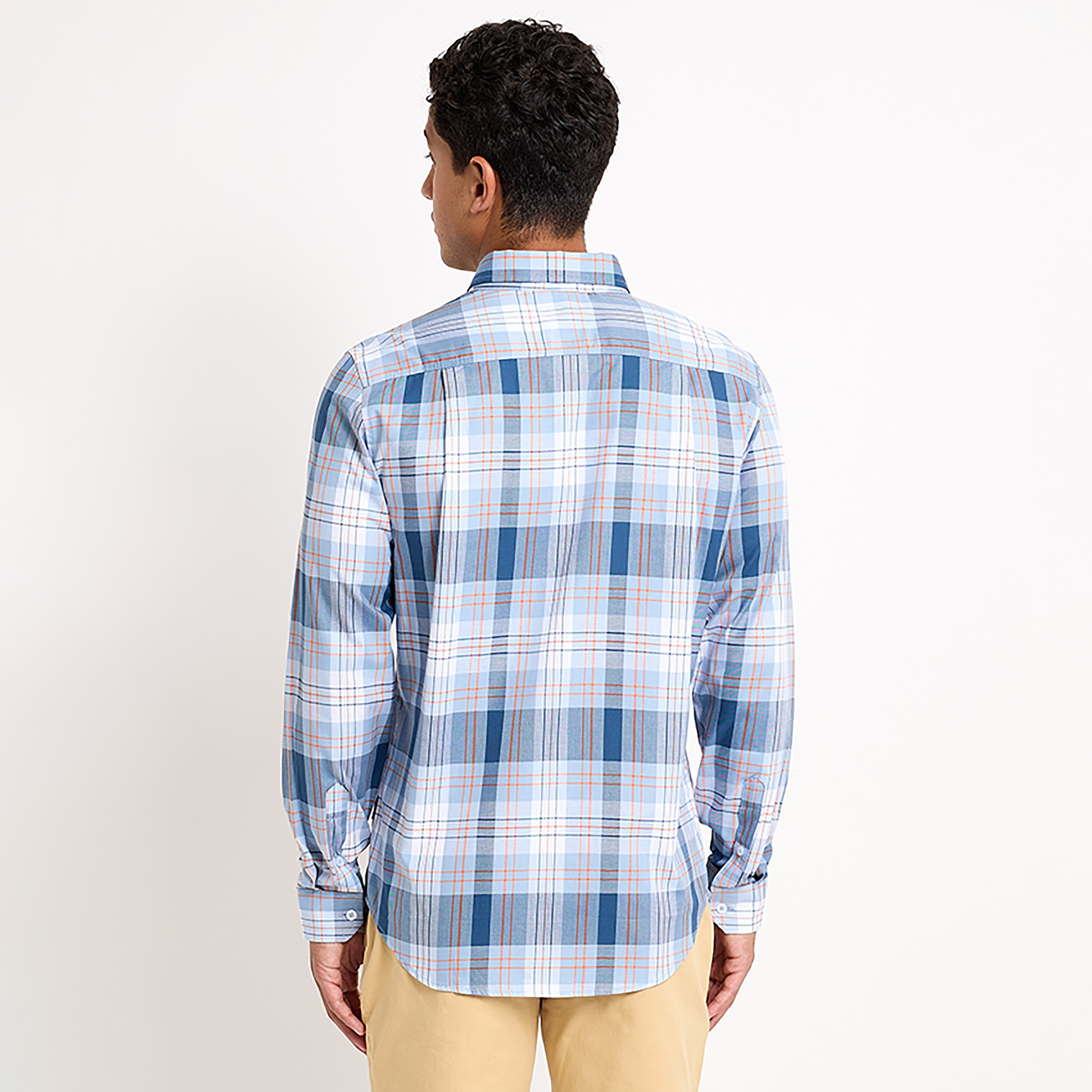 Beverly Hills Polo Club Regular Fit Checked Button-Down Collar Long Sleeves Men's Shirt-men-clothing-shirts-image-4