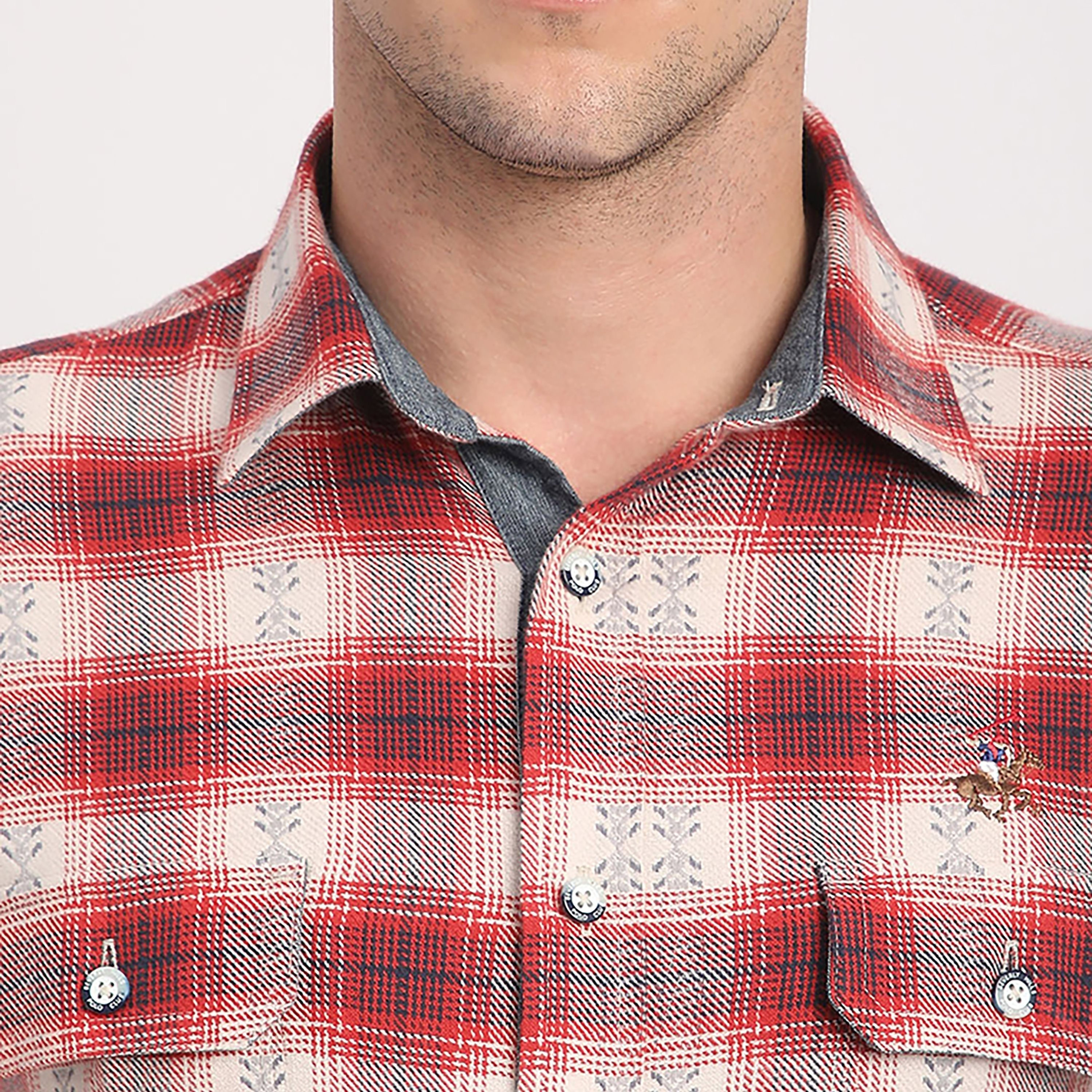 قميص رجالي من بيفرلي هيلز بولو كلوب بقصة عادية وياقة منبسطة وأكمام طويلة-men-clothing-shirts-image-2