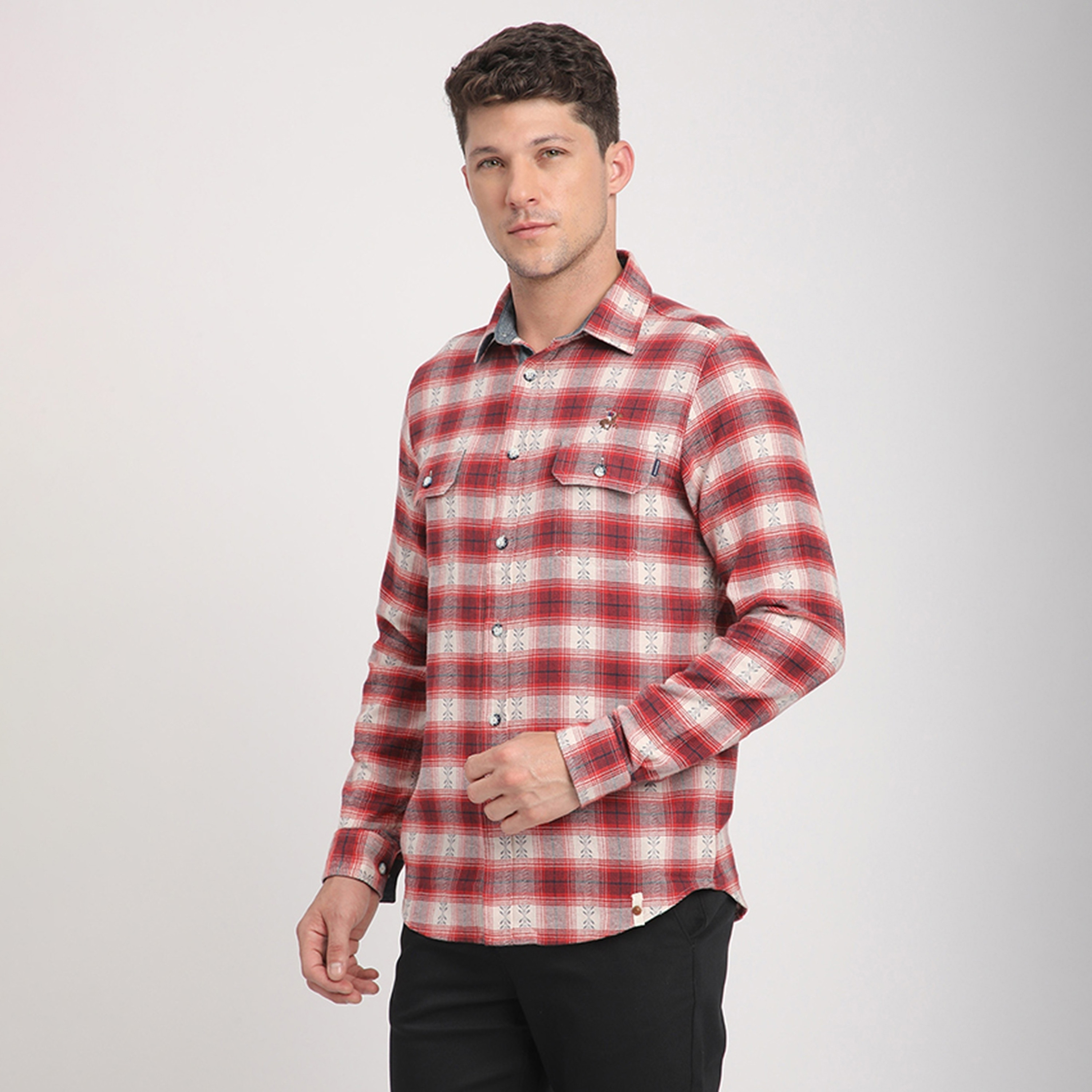 قميص رجالي من بيفرلي هيلز بولو كلوب بقصة عادية وياقة منبسطة وأكمام طويلة-men-clothing-shirts-image-3