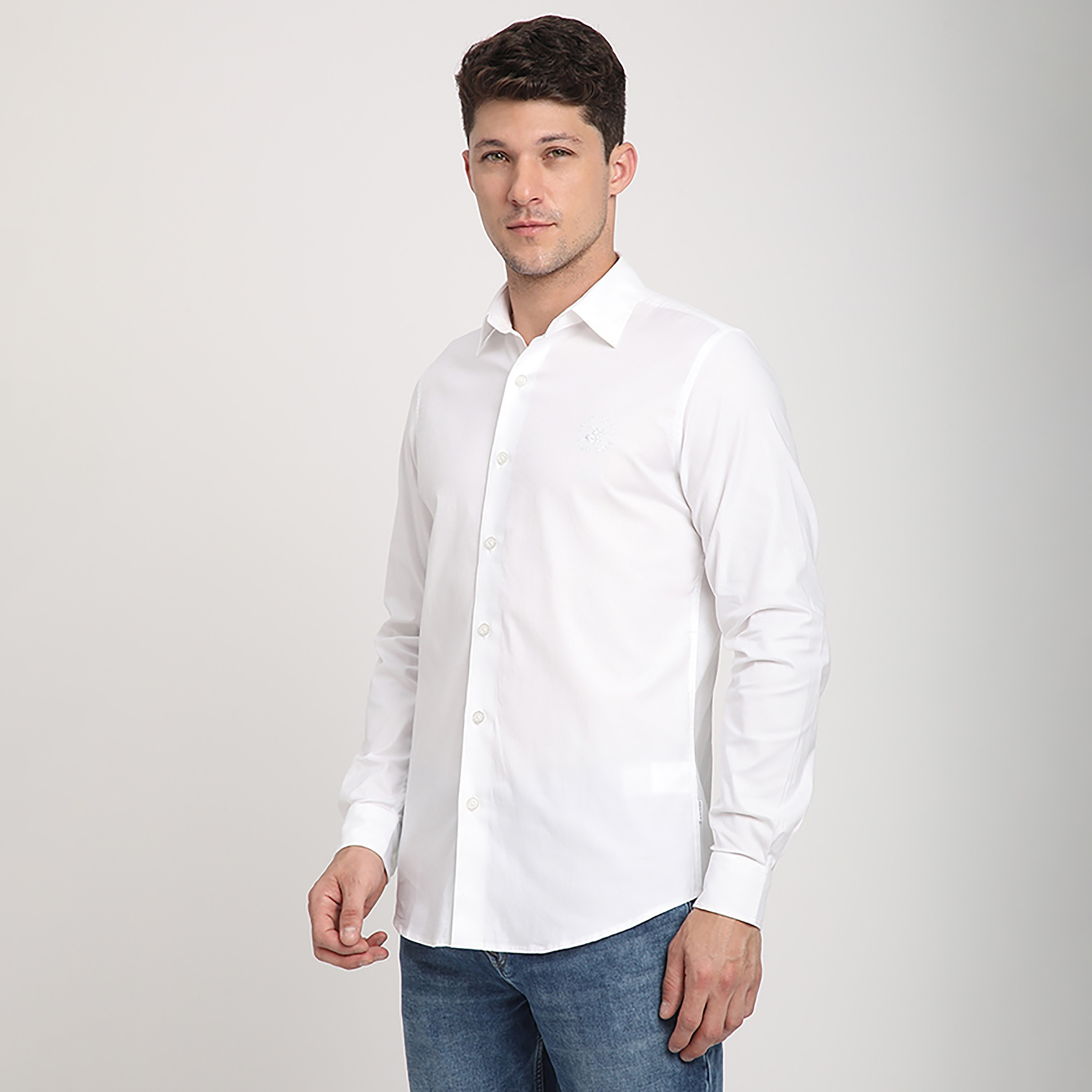 Beverly Hills Polo Club Regular Fit Plain Collared Long Sleeves Men's Shirt-men-clothing-shirts-image-2