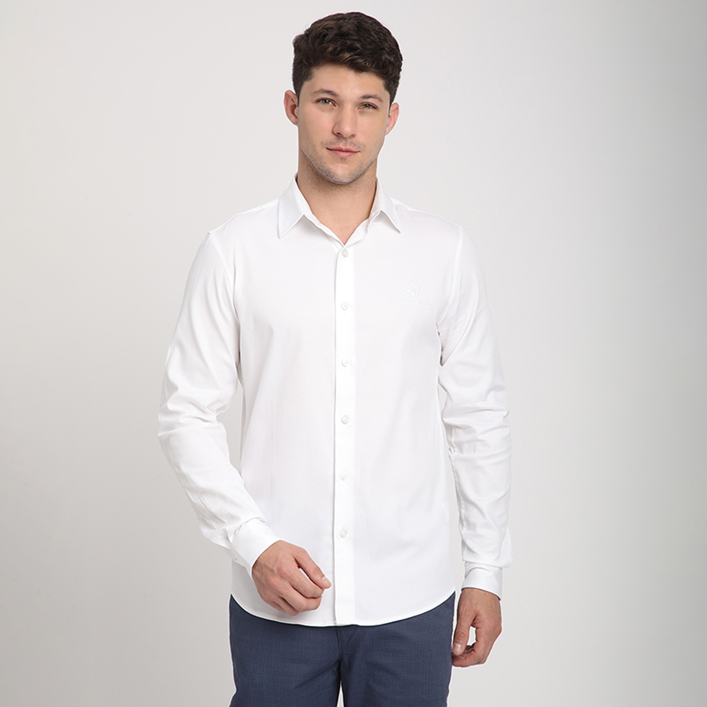 Beverly Hills Polo Club Regular Fit Plain Spread Collar Long Sleeves Men's Shirt-men-clothing-shirts-image-1