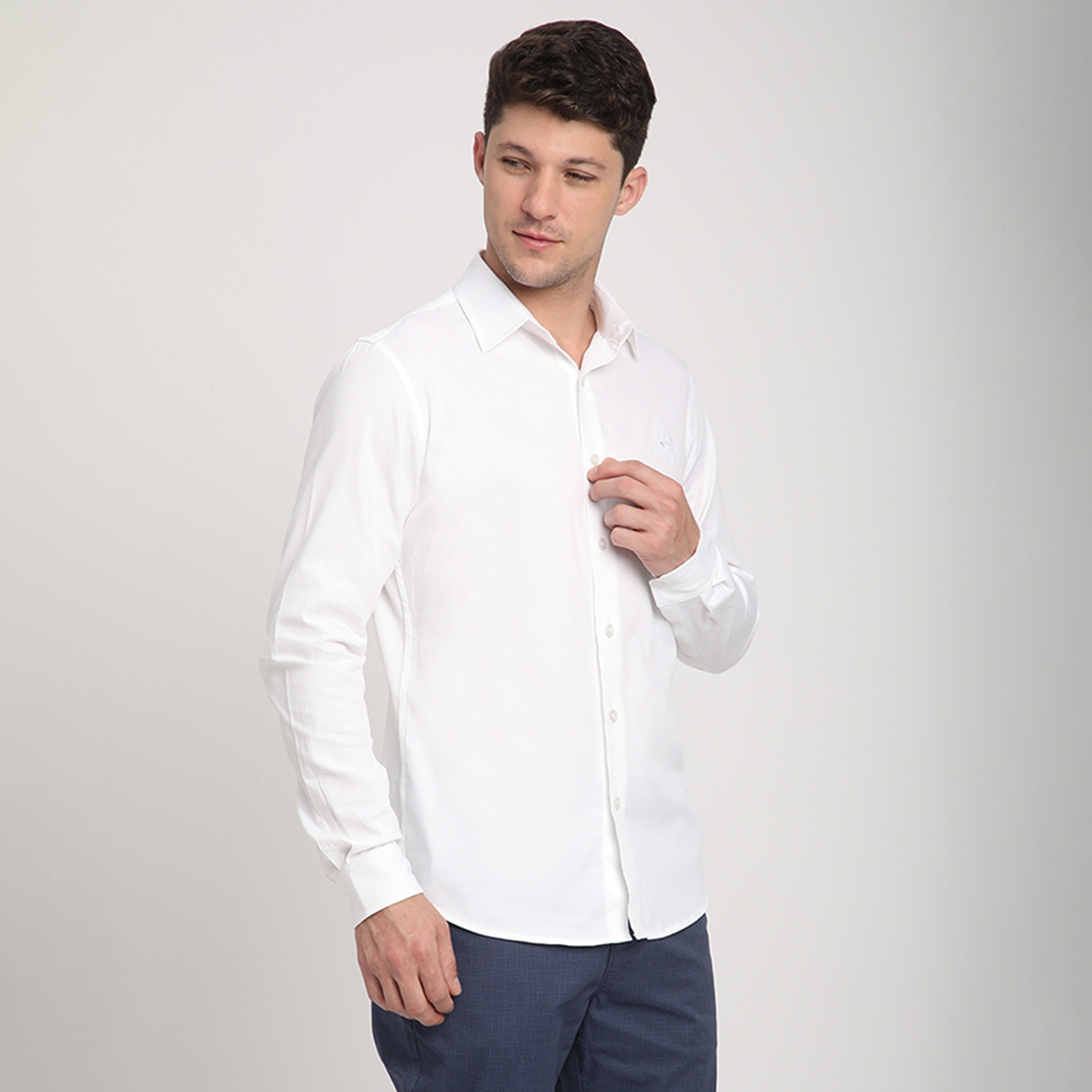 Beverly Hills Polo Club Regular Fit Plain Spread Collar Long Sleeves Men's Shirt-men-clothing-shirts-image-4