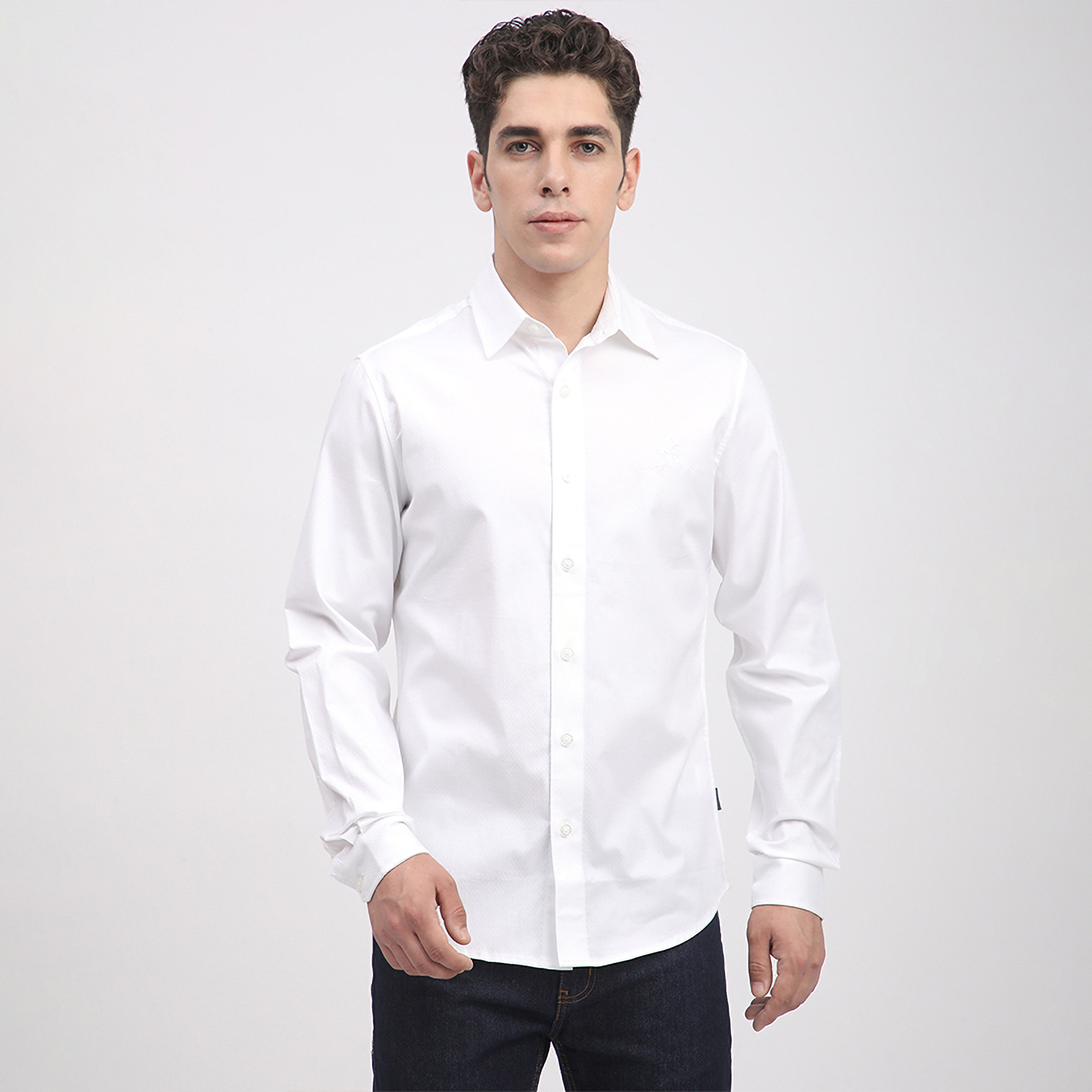Beverly Hills Polo Club Regular Fit Plain Spread Collar Long Sleeves Men's Shirt-men-clothing-shirts-image-1