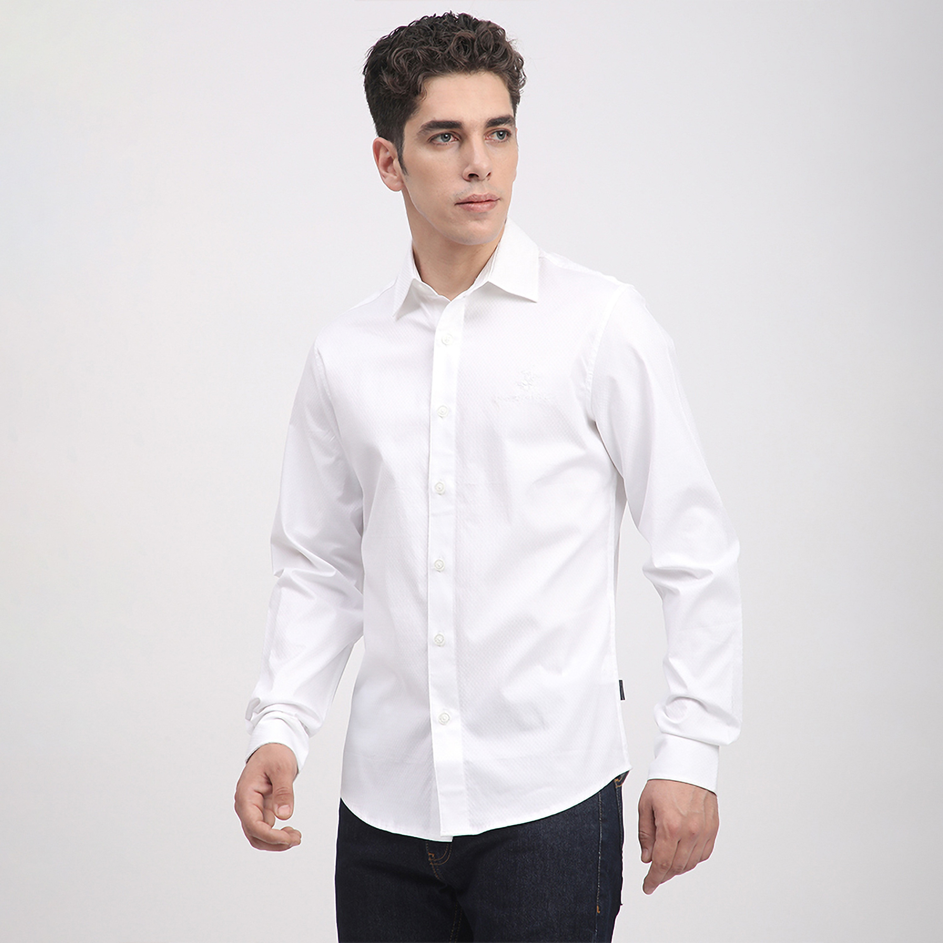 Beverly Hills Polo Club Regular Fit Plain Spread Collar Long Sleeves Men's Shirt-men-clothing-shirts-image-2