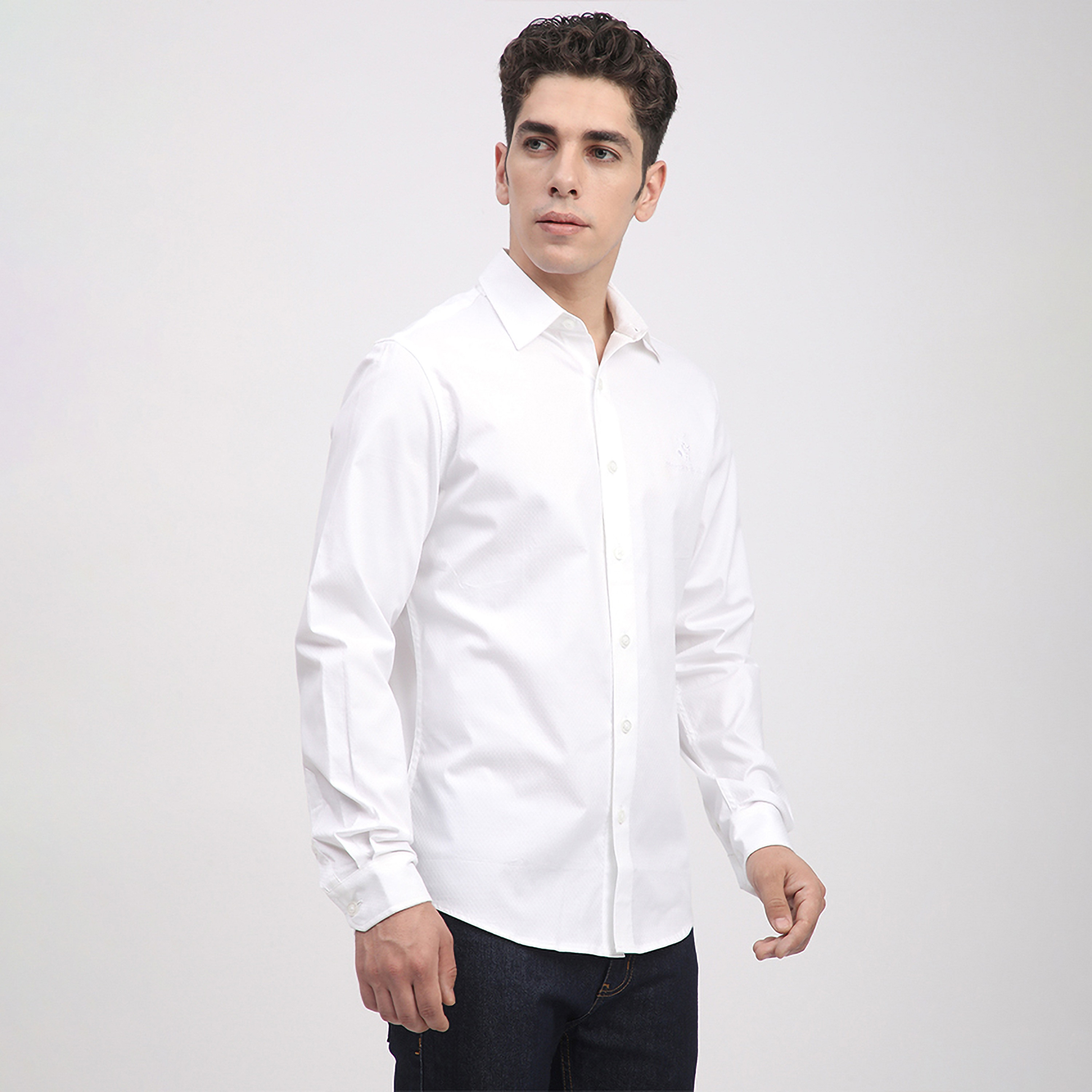 Beverly Hills Polo Club Regular Fit Plain Spread Collar Long Sleeves Men's Shirt-men-clothing-shirts-image-3