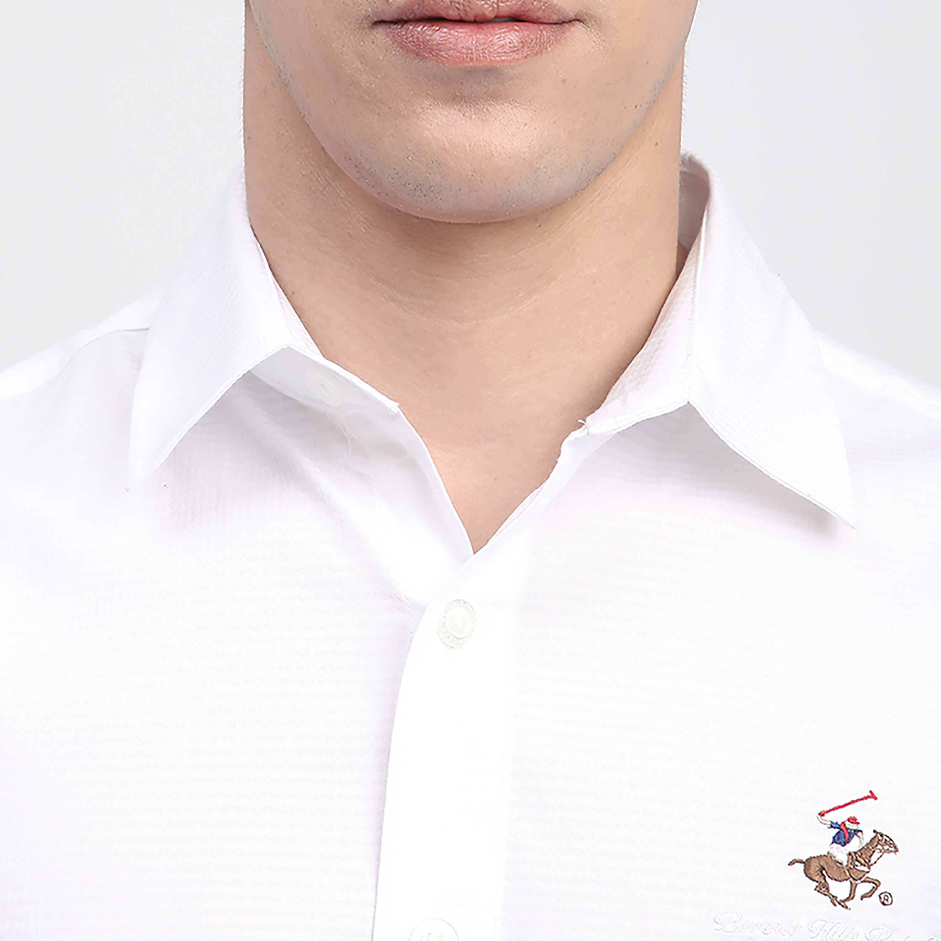 قميص بأكمام طويلة وياقة مفرودة وقصة عادية سادة للرجال من بيفرلي هيلز بولو كلوب-men-clothing-shirts-image-2